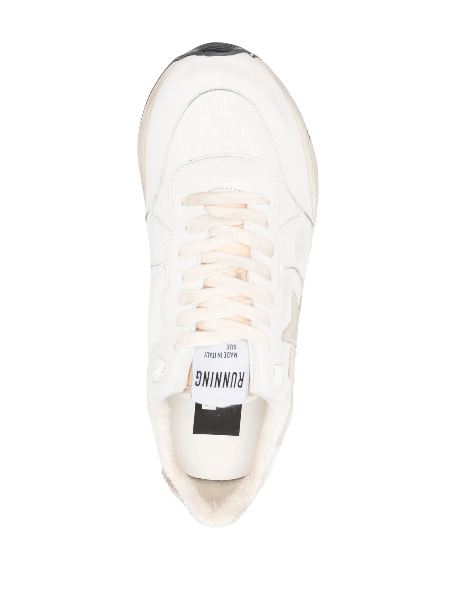 logo-print leather sneakers