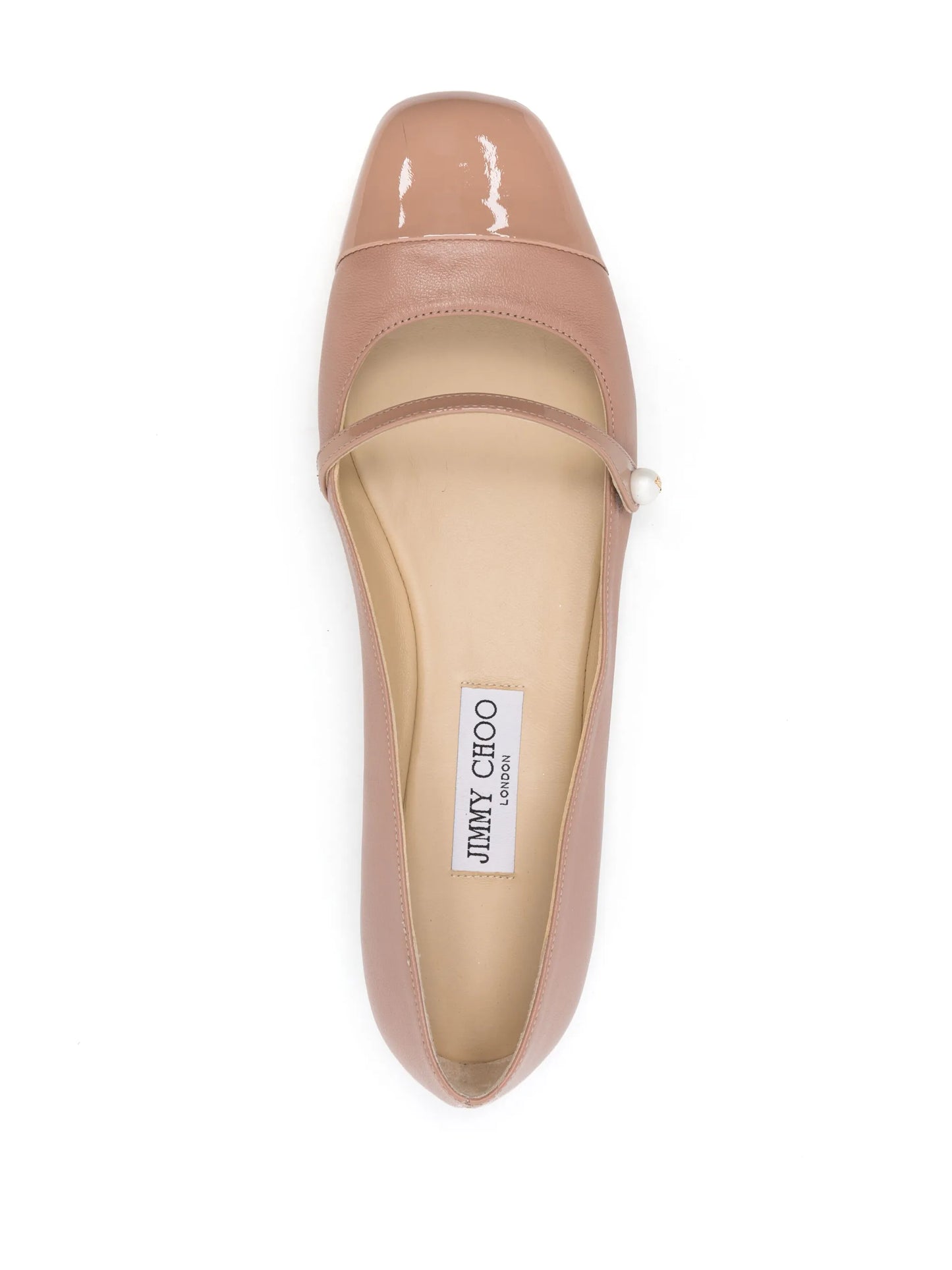 pearl-detail ballerina shoes