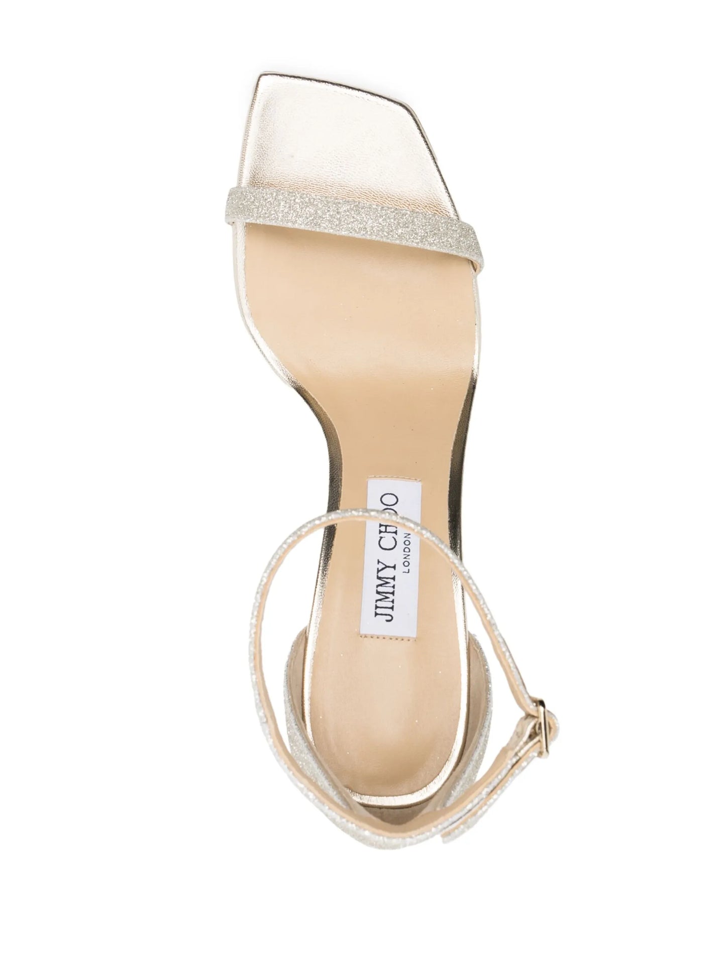 Alva 85mm glitter leather sandals