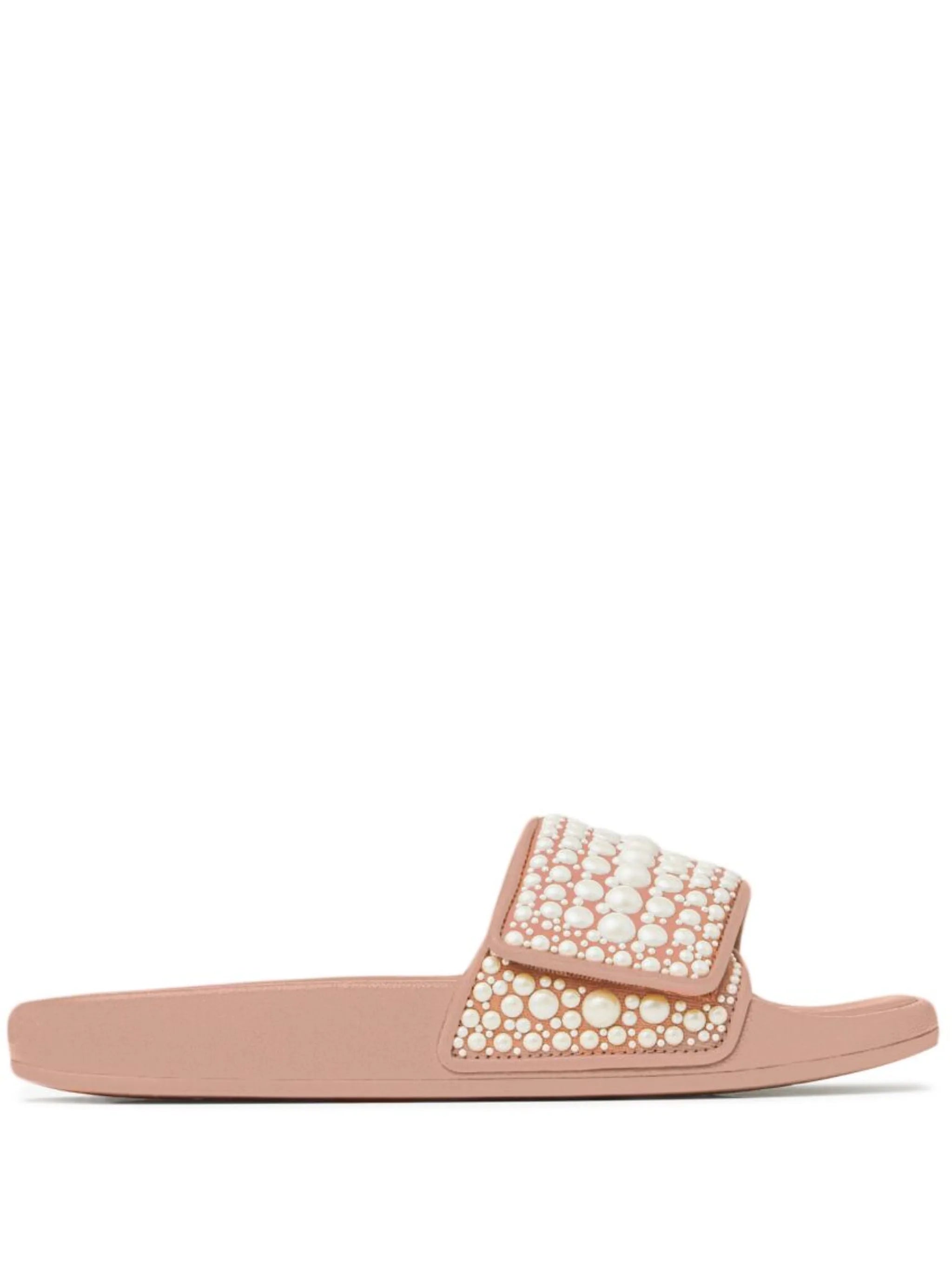 Fitz pearl-embellished slides