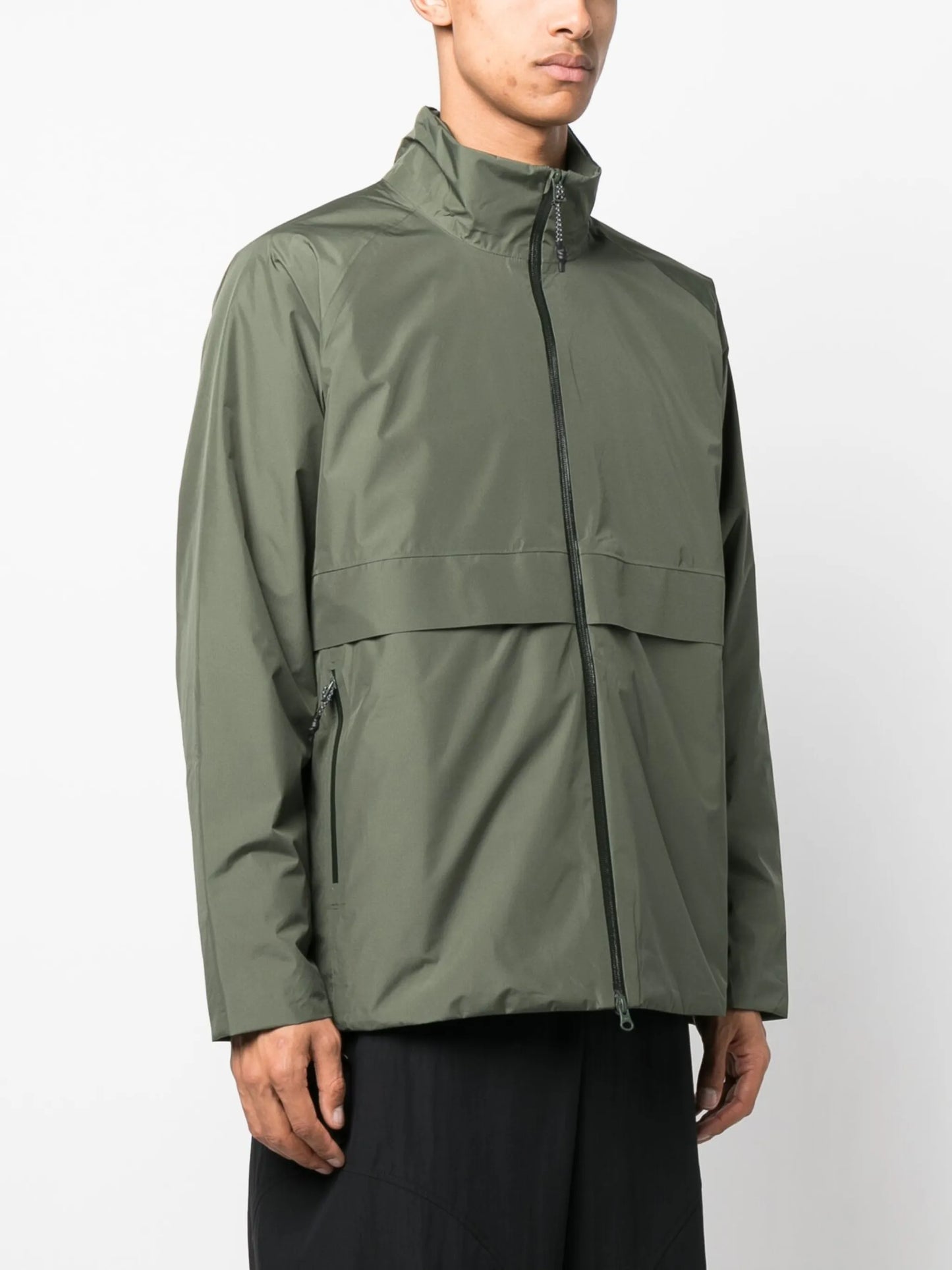 zip-up high-neck lightweight jacket