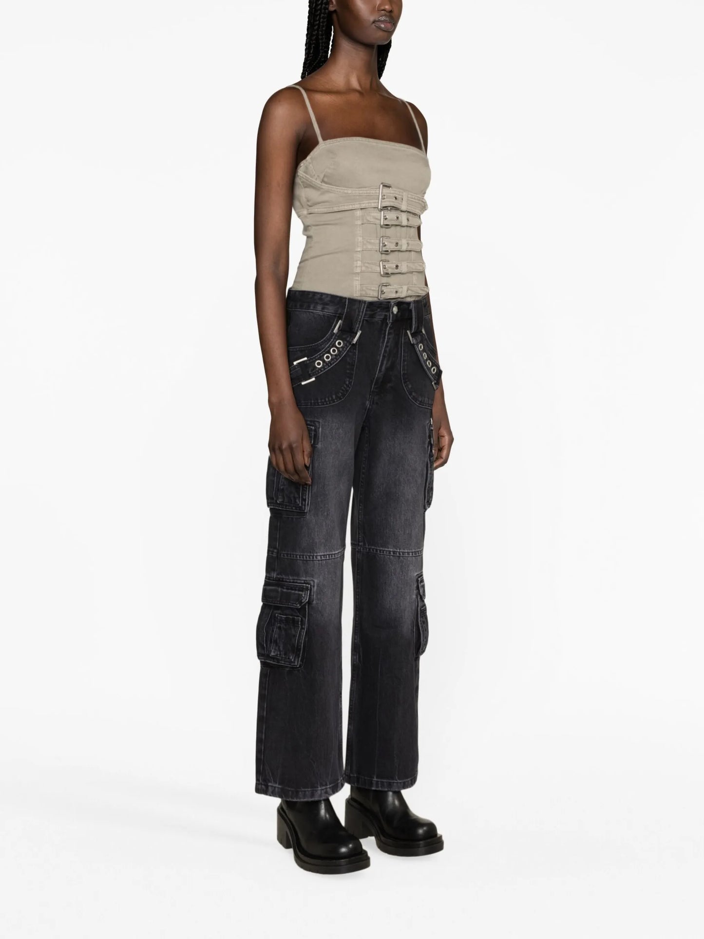 Harness Strap cargo jeans