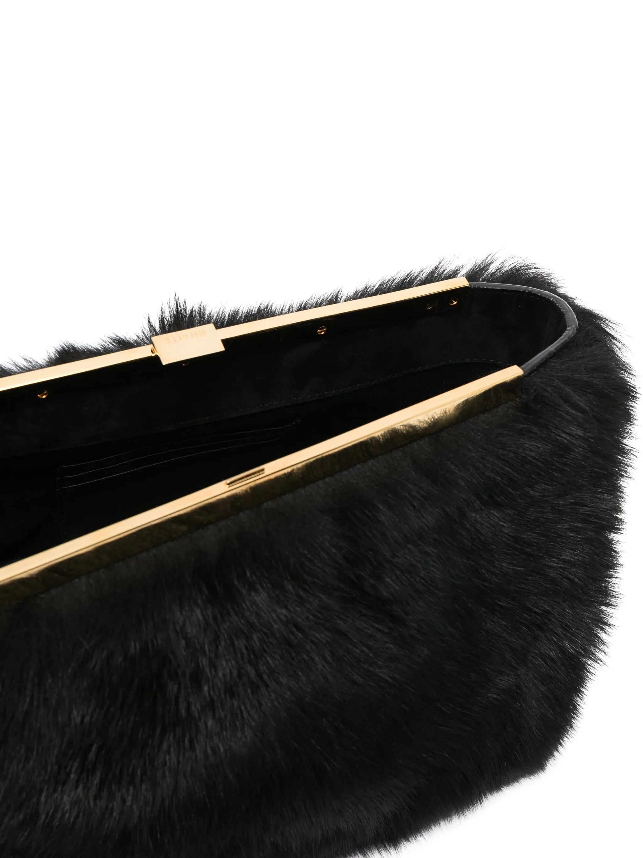 Aimee shearling clutch bag