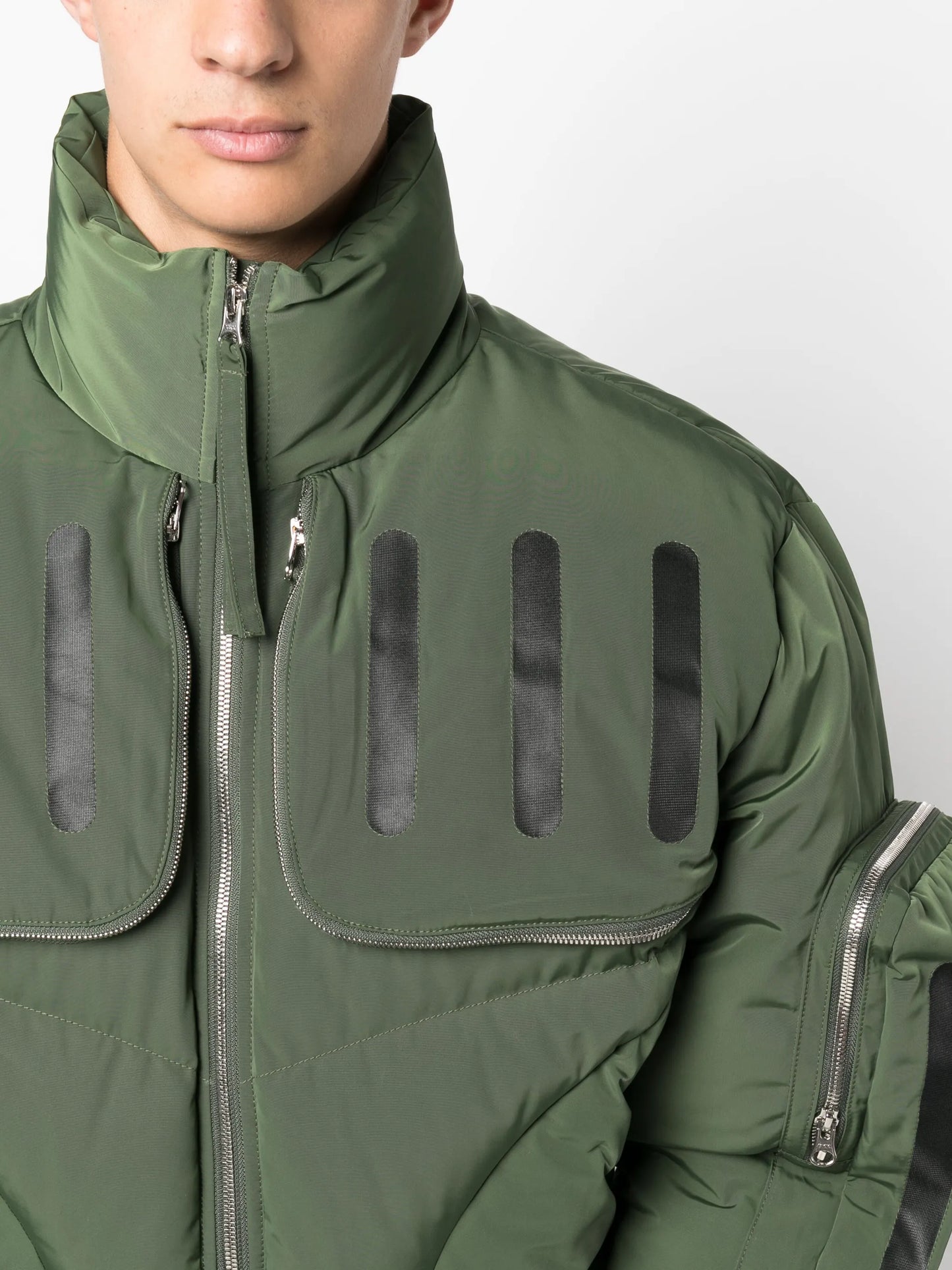 Seam-detail doublet flight jacket