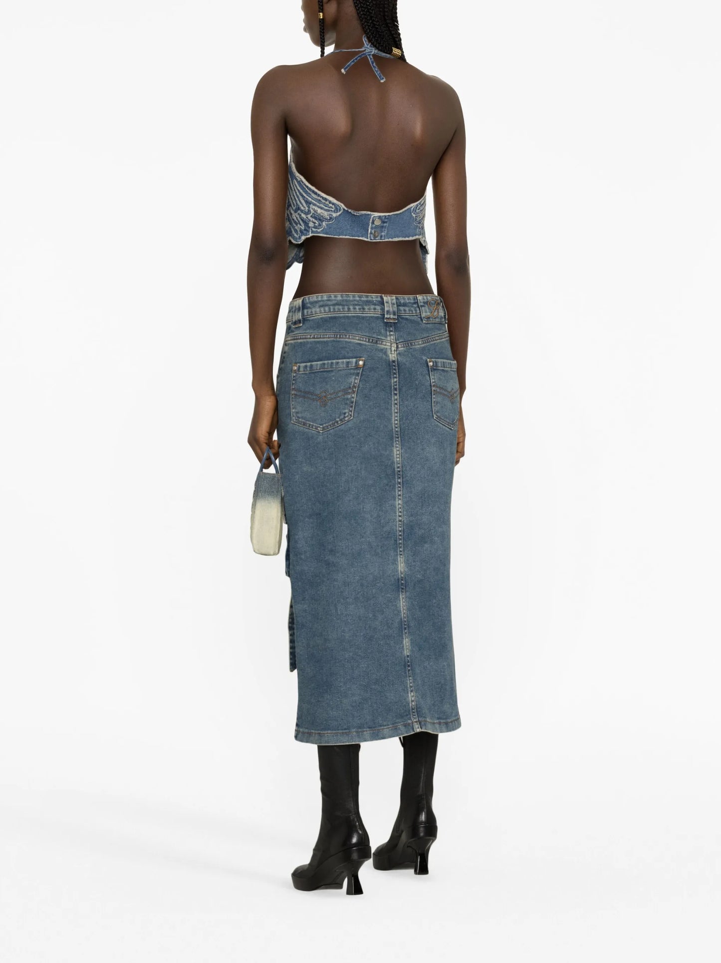 denim crop top