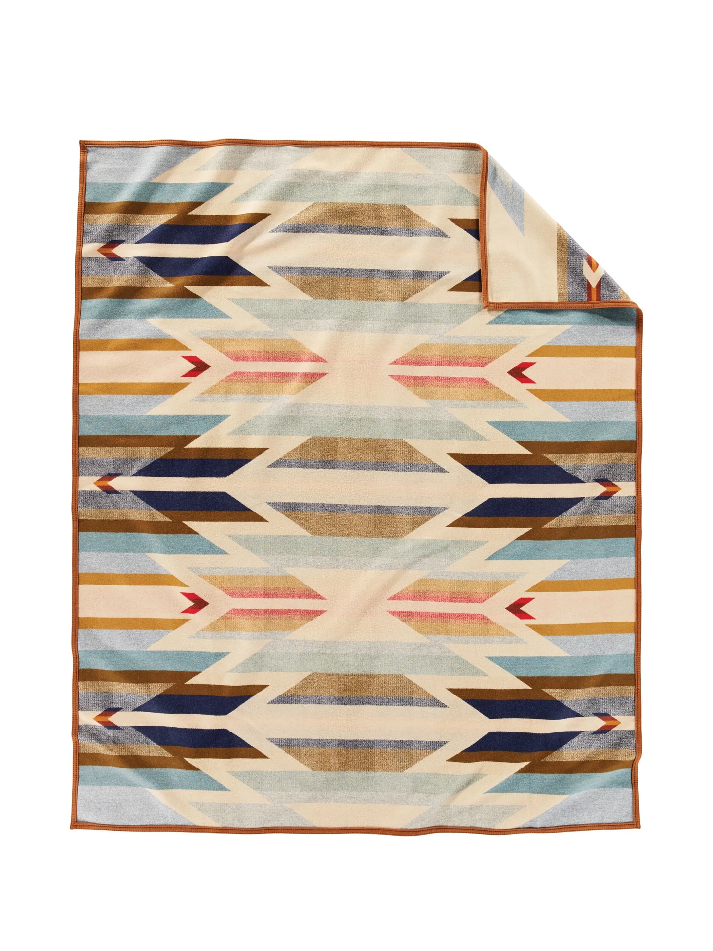 geometric-print jacquard blanket