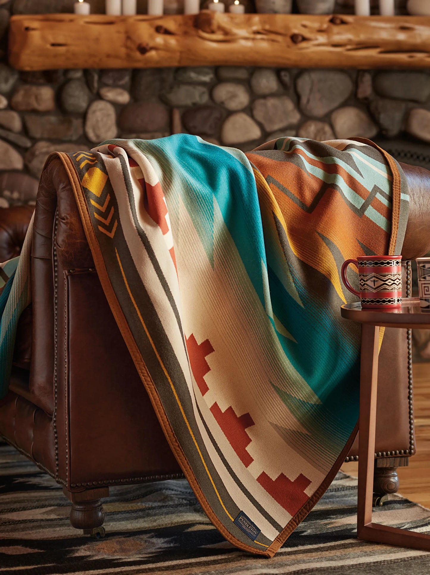 x Nike geometric-print blanket