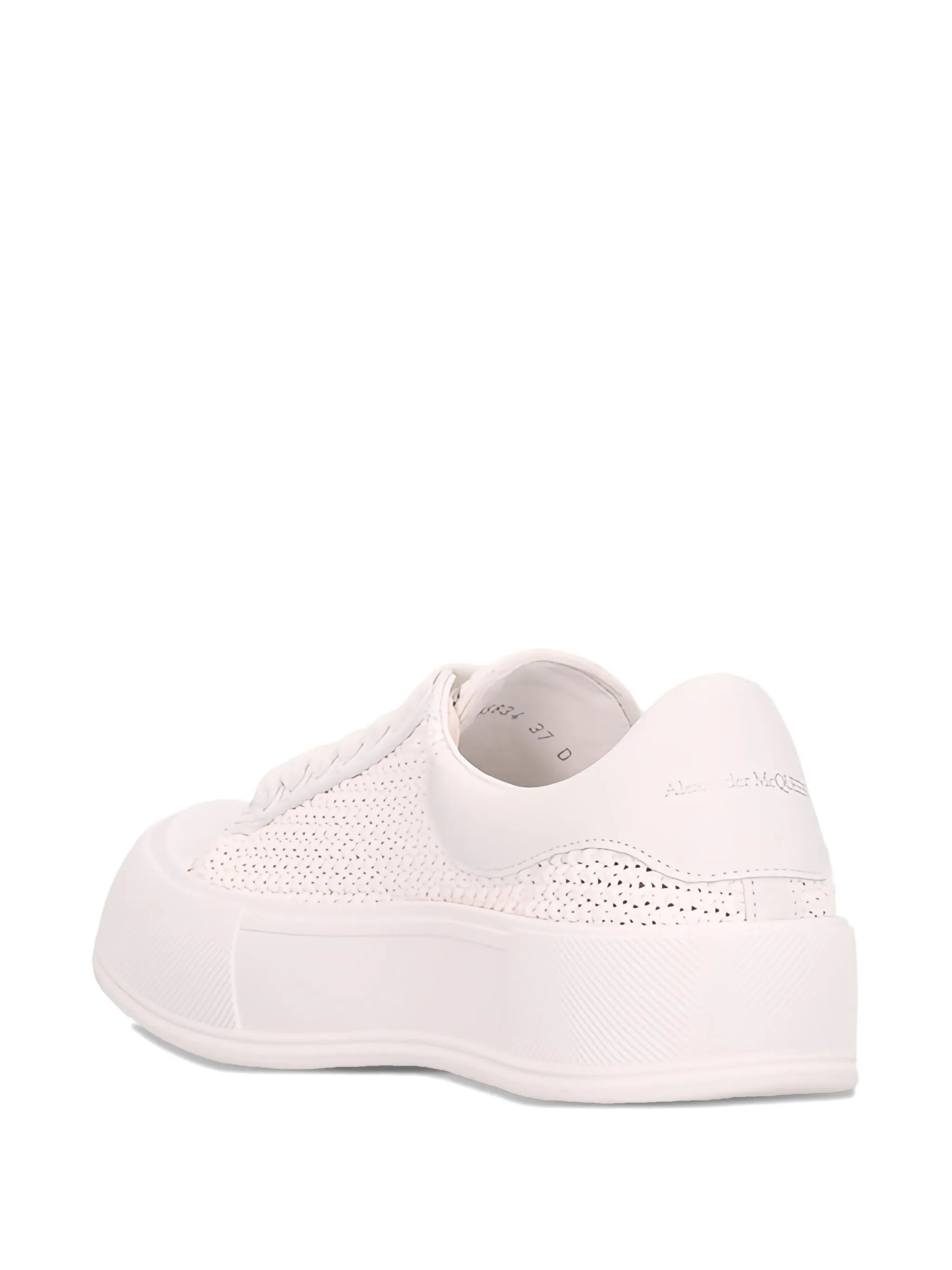 Deck Plimsoll raffia sneakers