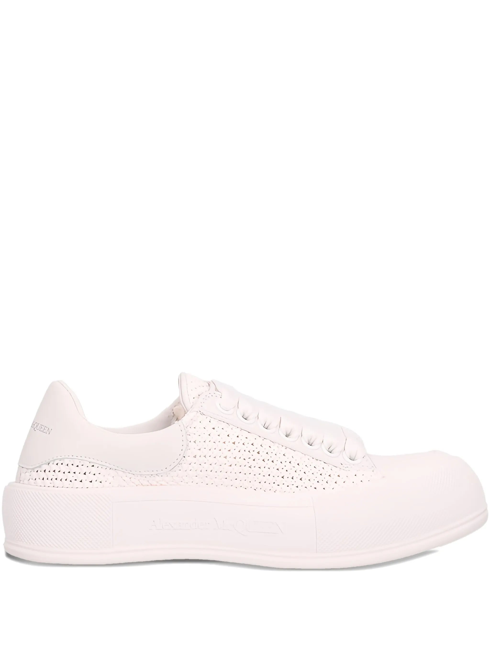Deck Plimsoll raffia sneakers