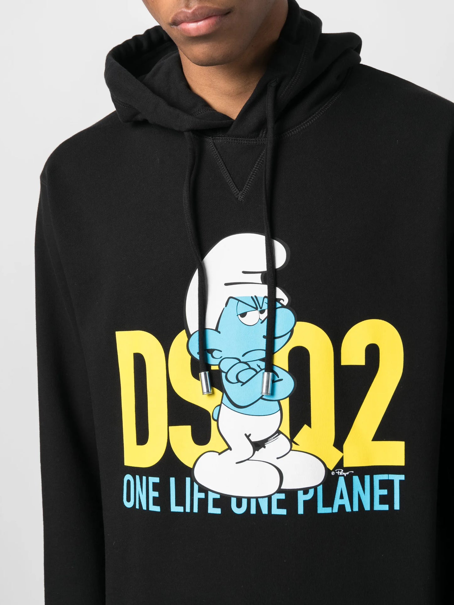 graphic-print organic-cotton hoodie