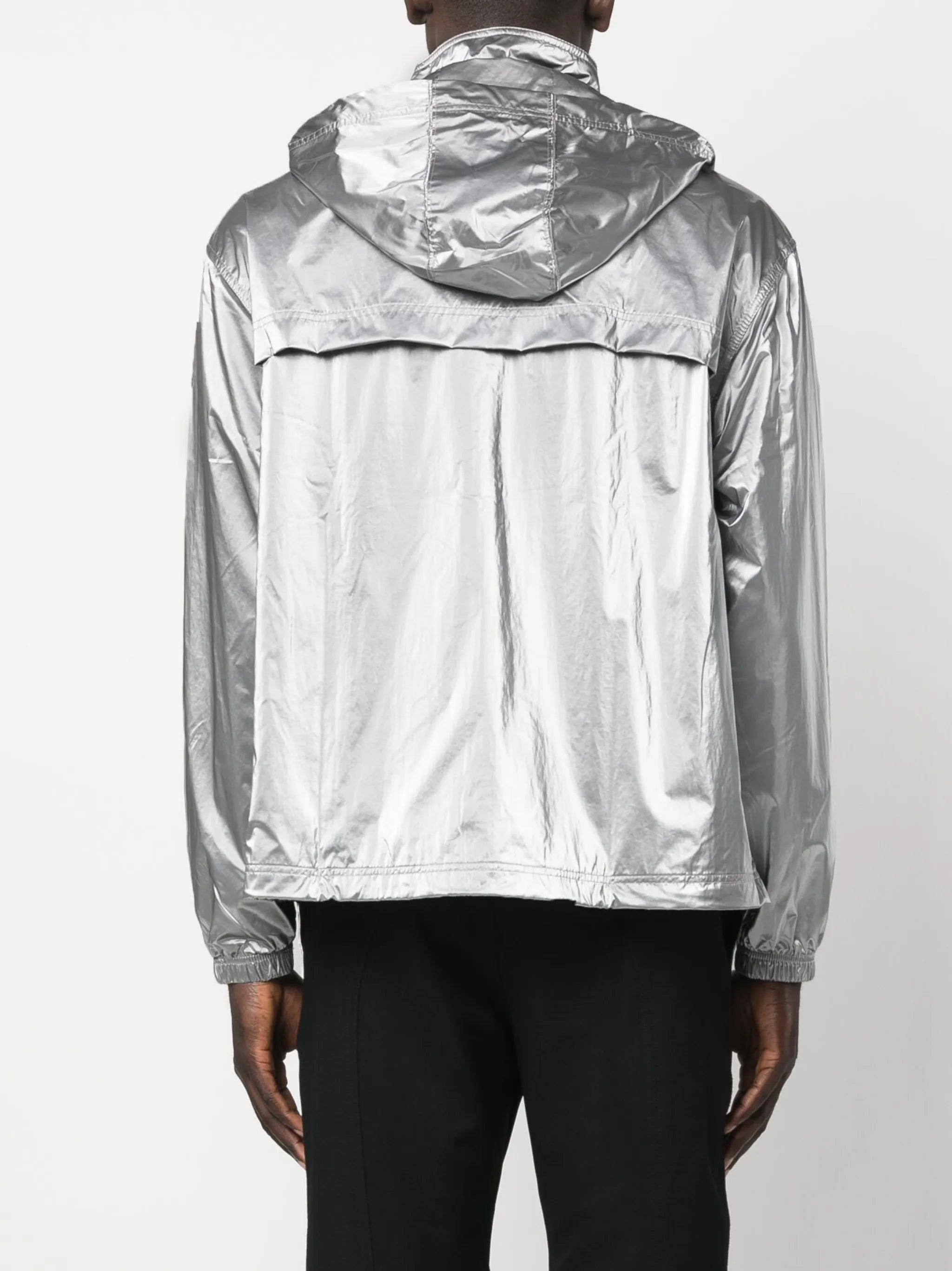 x Wales Bonner metallic-finish hooded windbreaker