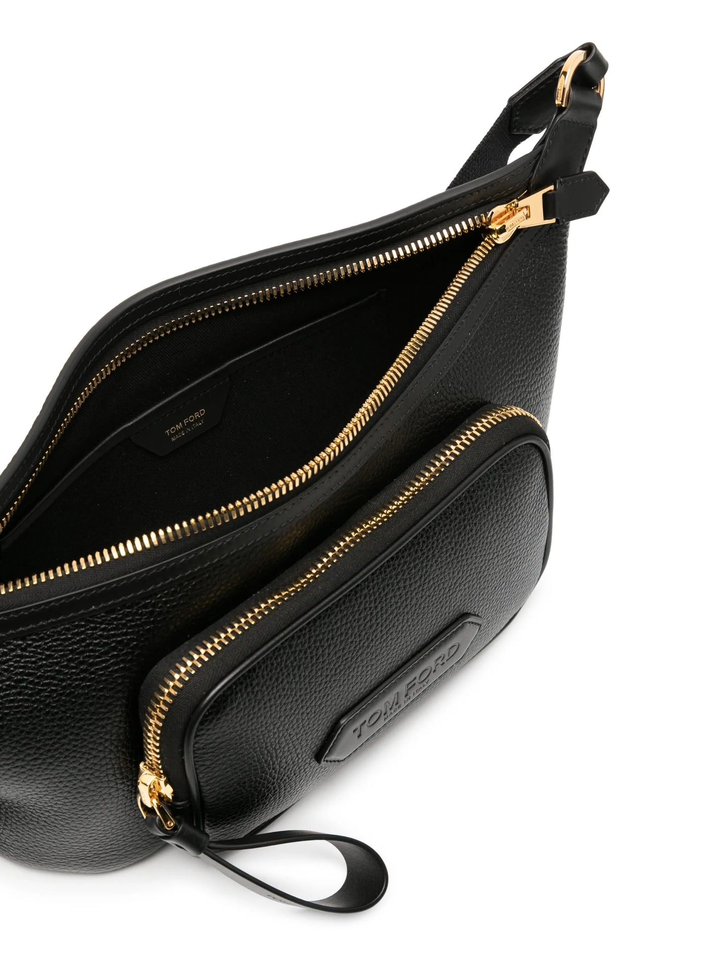 logo-appliqué leather belt bag