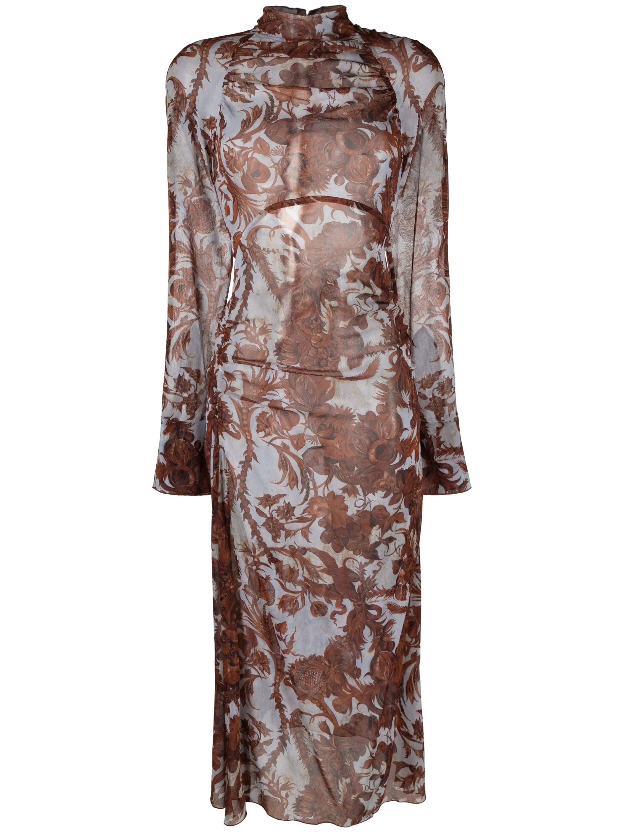 Serpent graphic-print dress