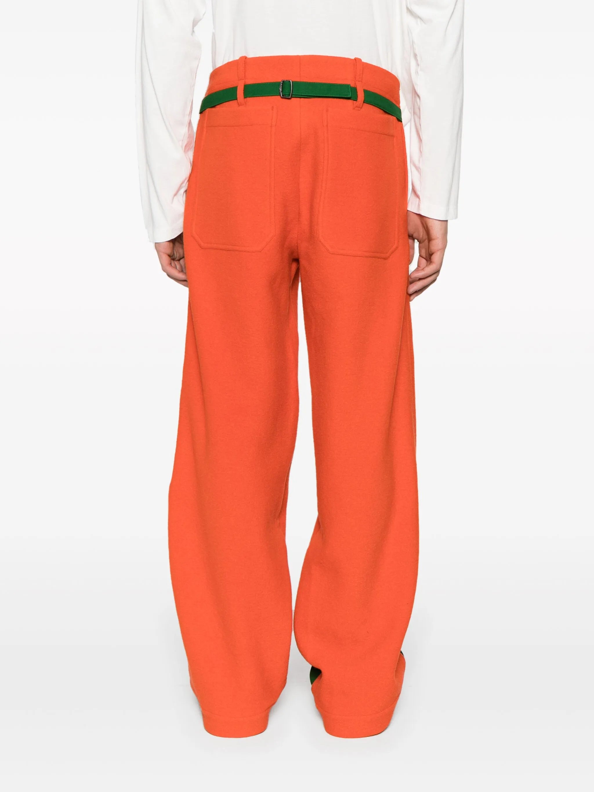Aspasia panelled wide-leg trousers