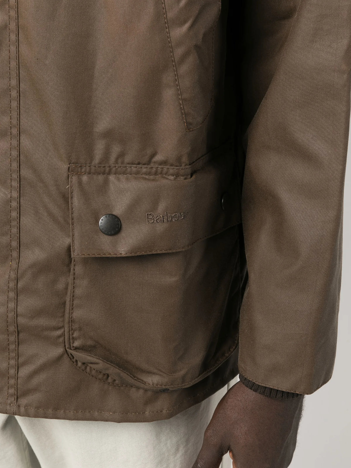 Bedale logo-embroidered wax jacket