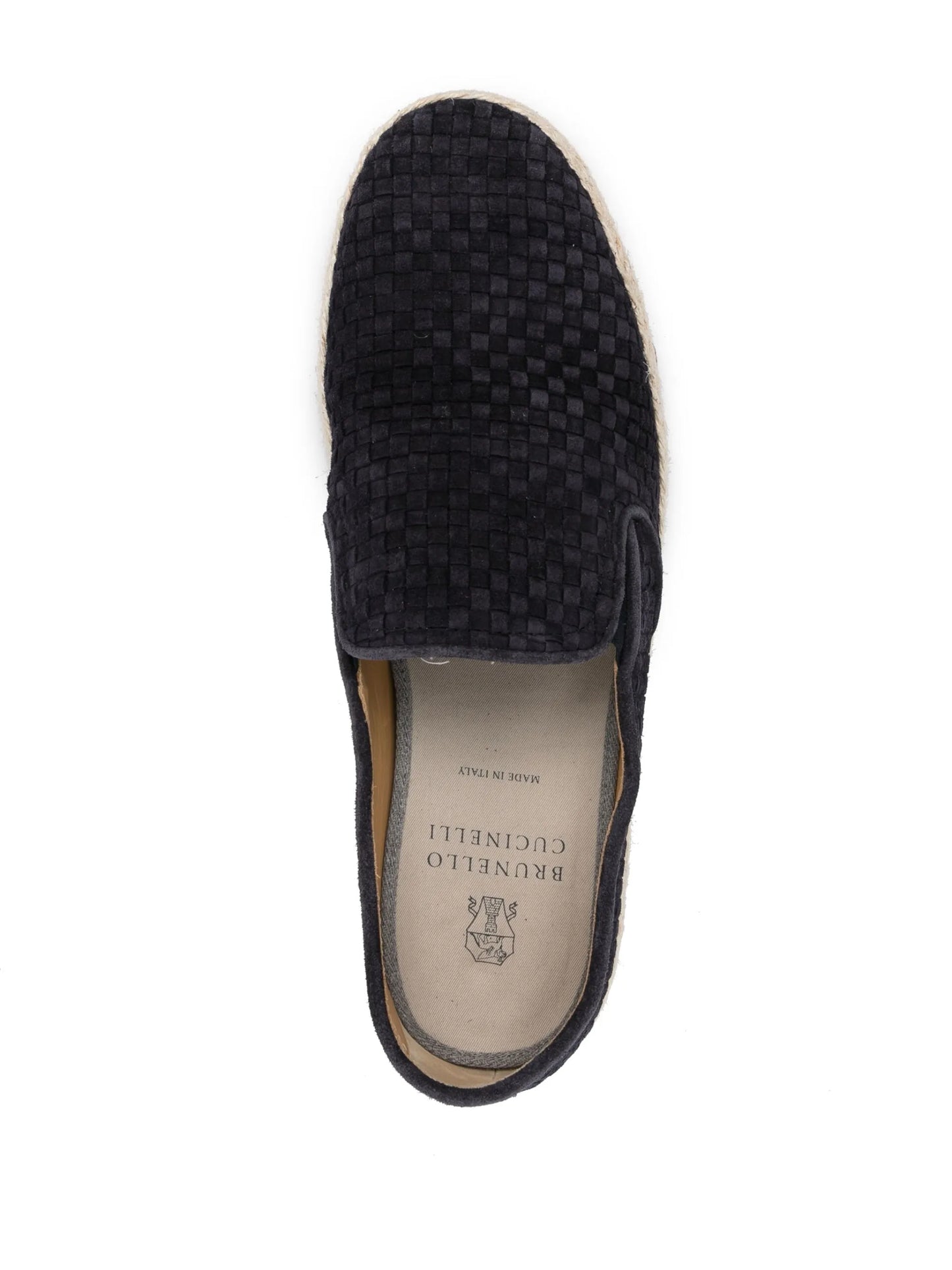 round-toe leather espadrilles
