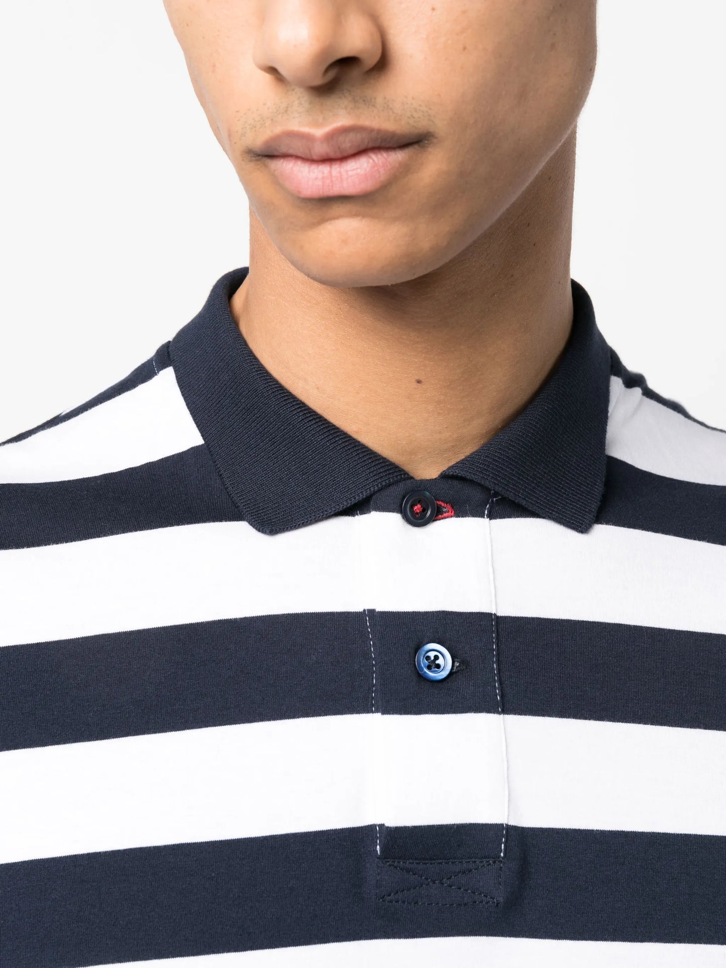 striped cotton polo shirt