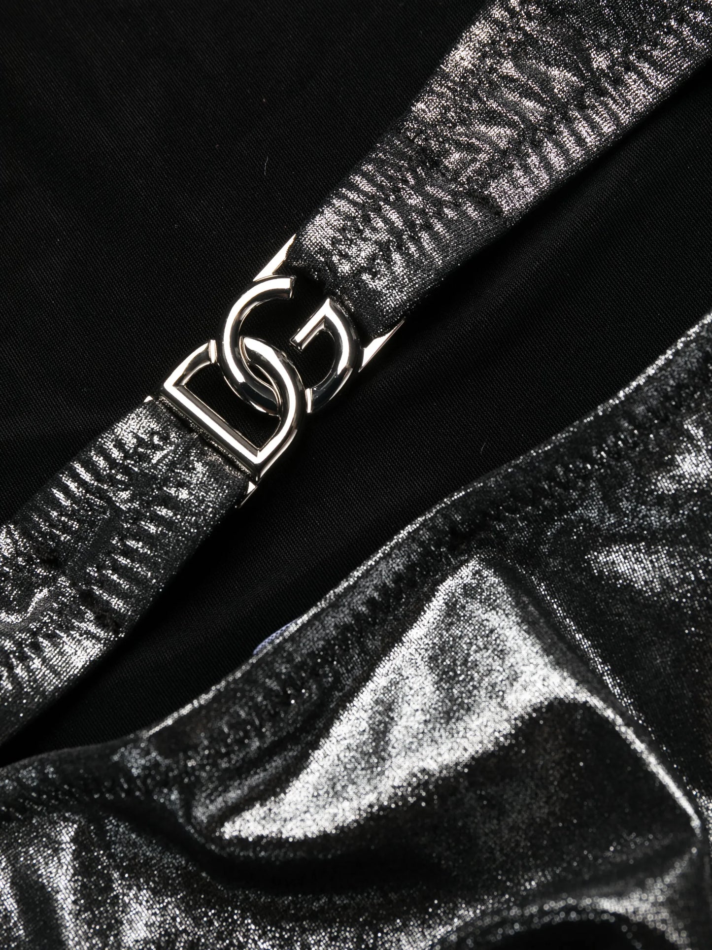 metallic-sheen balconette swimsuit