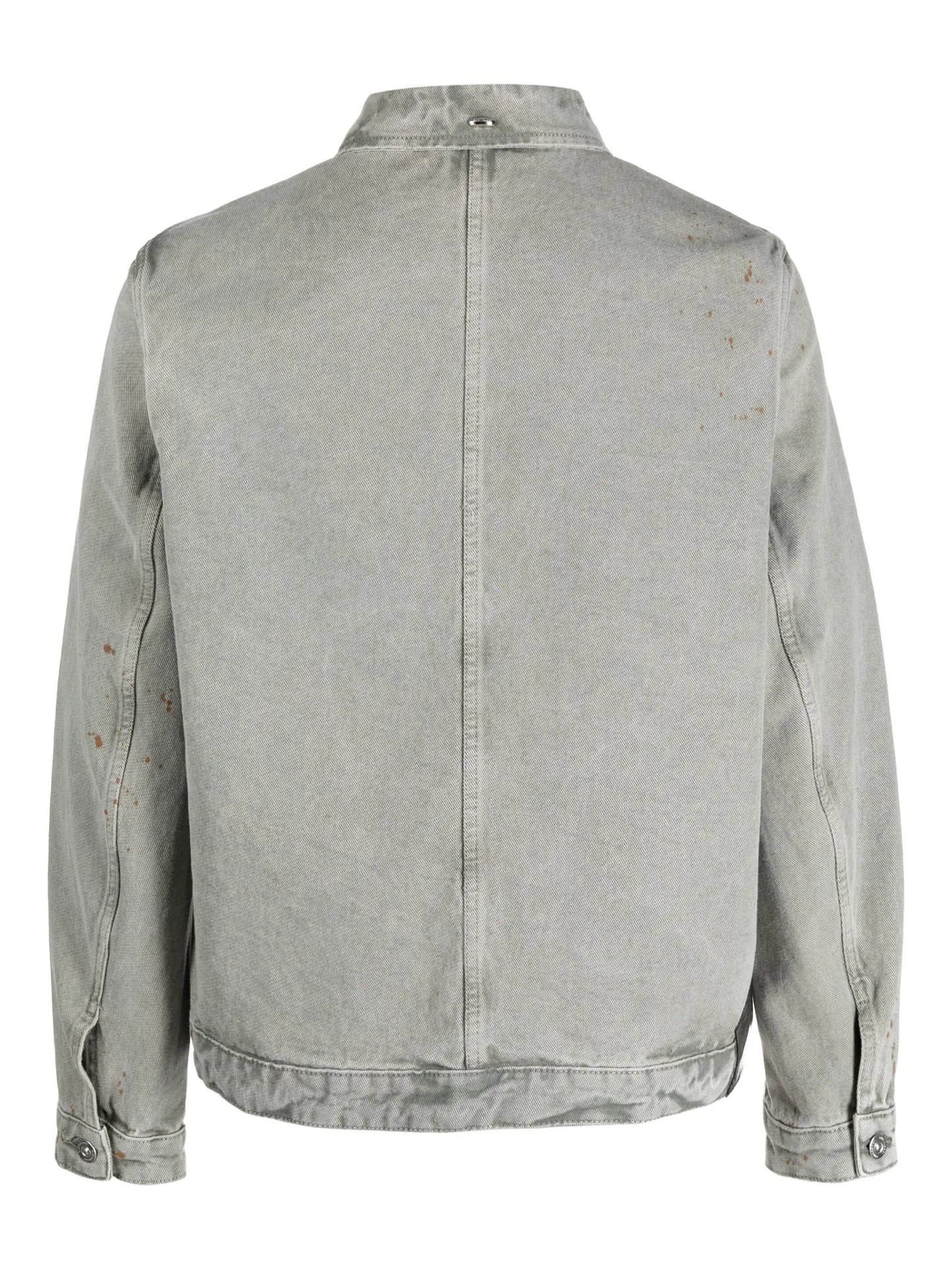 flap-pocket button-up denim jacket