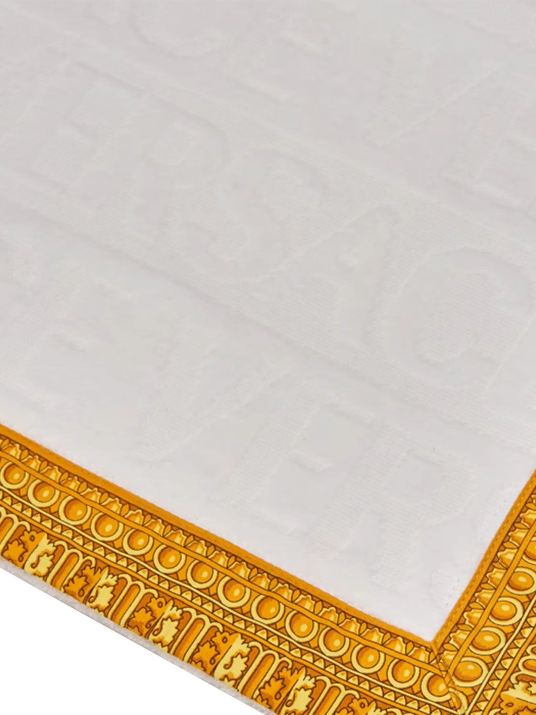 baroque-print trim bath mat