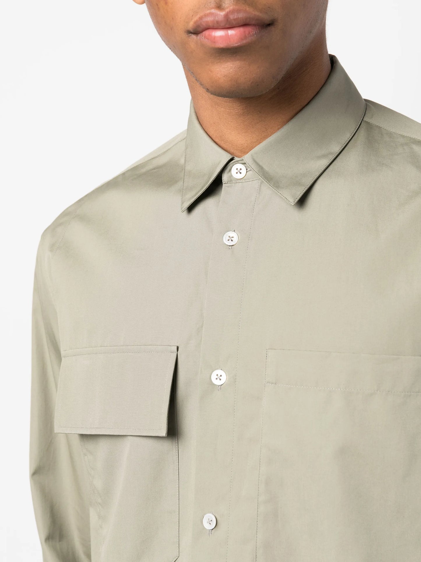 long-sleeve button-up shirt