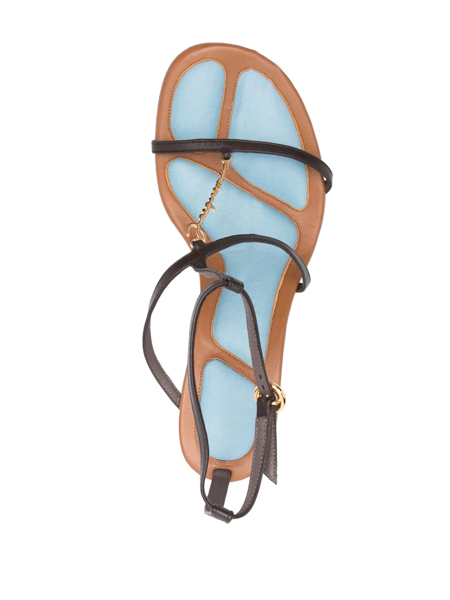 Les sandales Pralu logo-plaque leather sandals