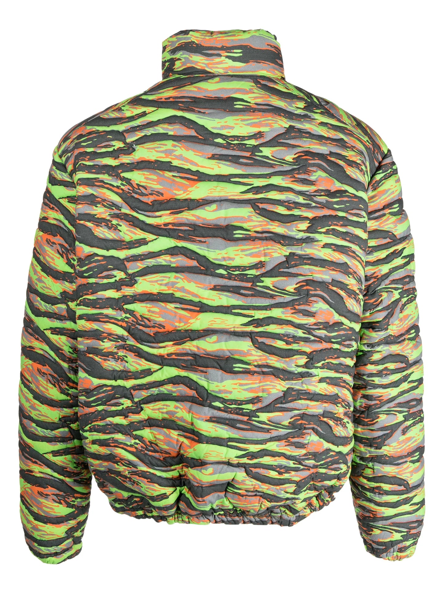 camouflage jacquard padded jacket