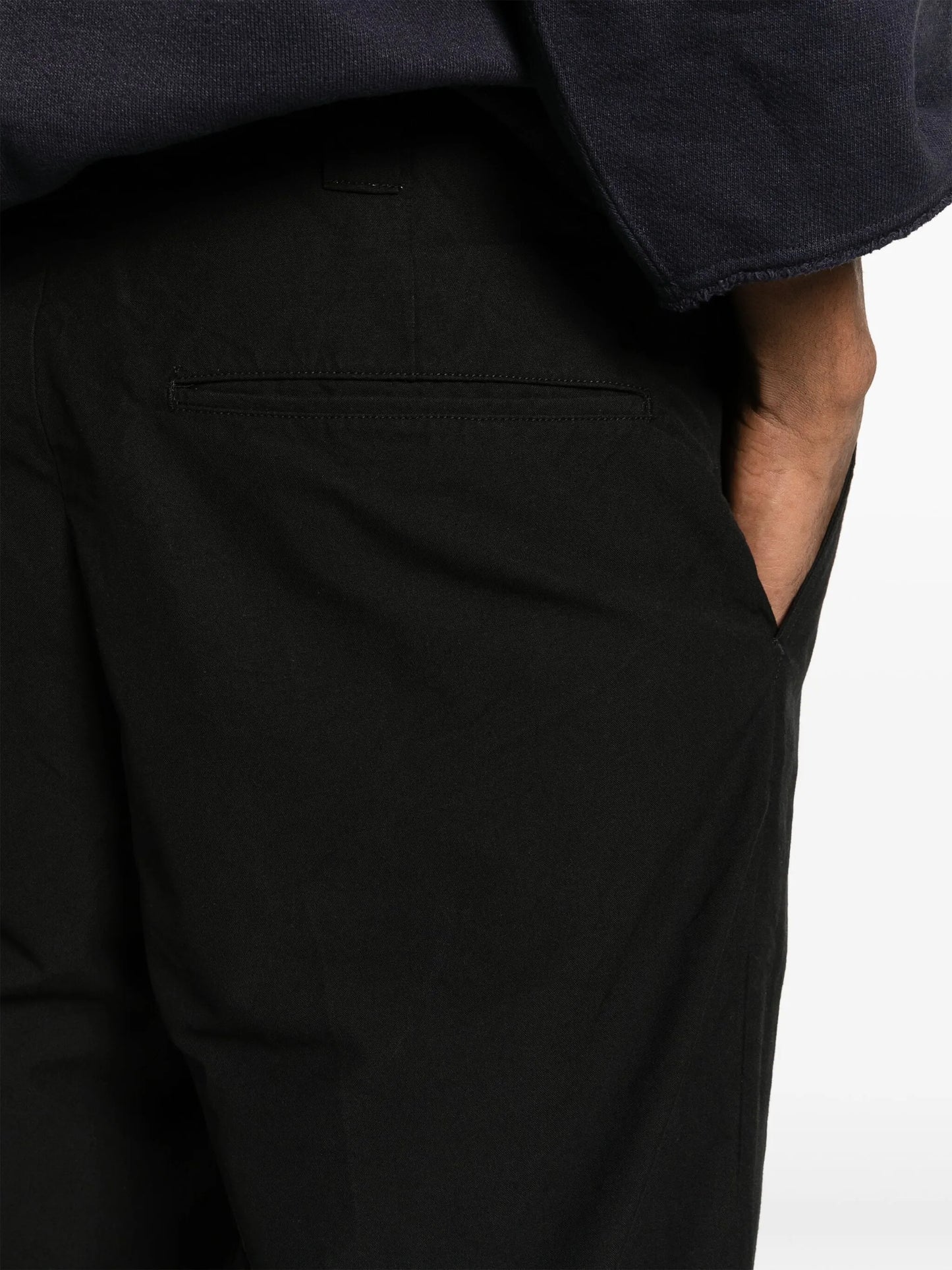 button-fastening cotton chinos