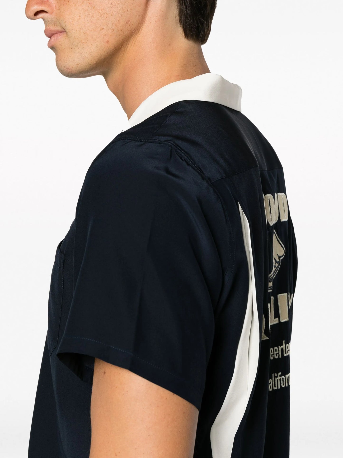 Hacking short-sleeved shirt