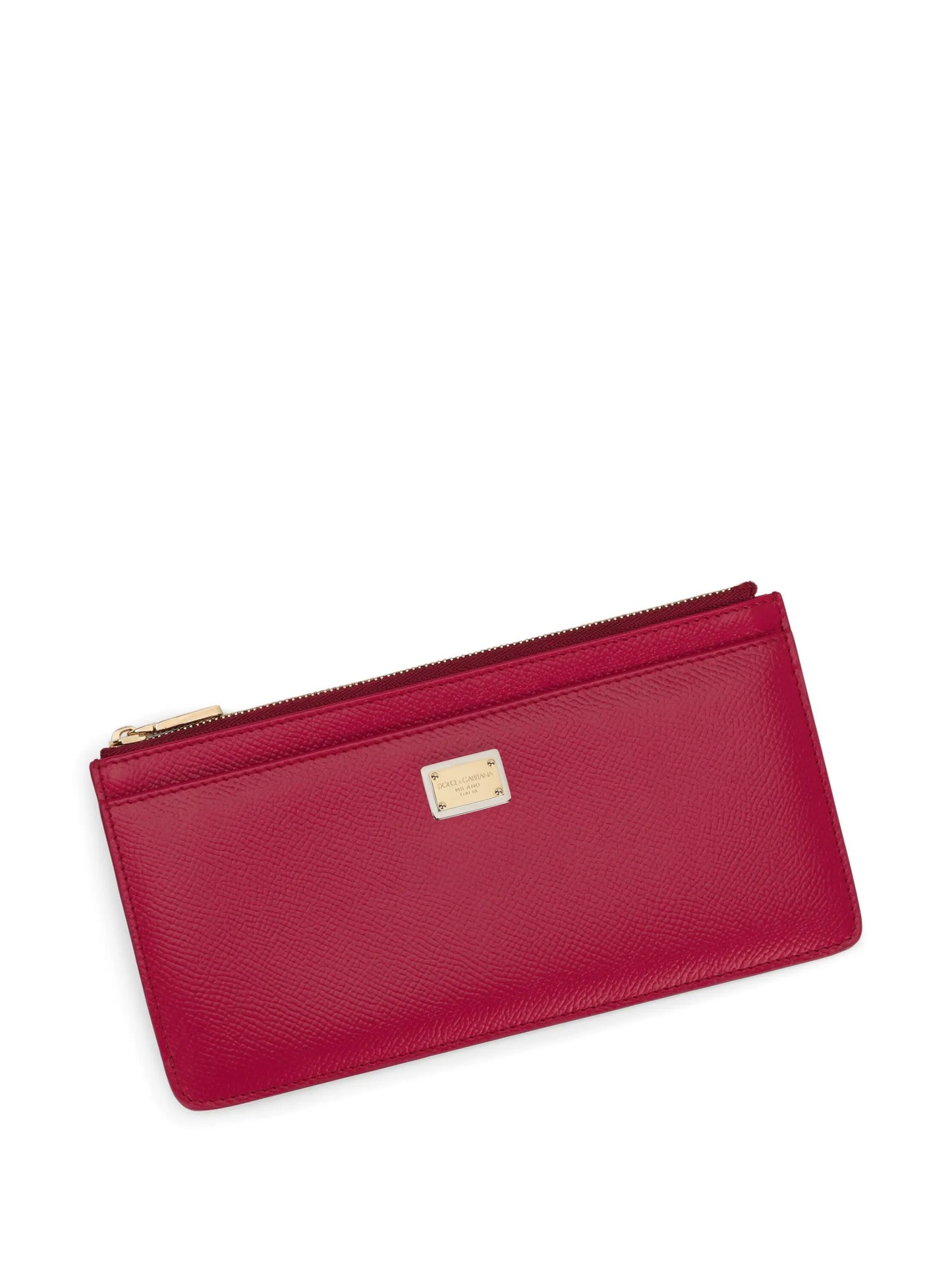 logo-plaque leather wallet