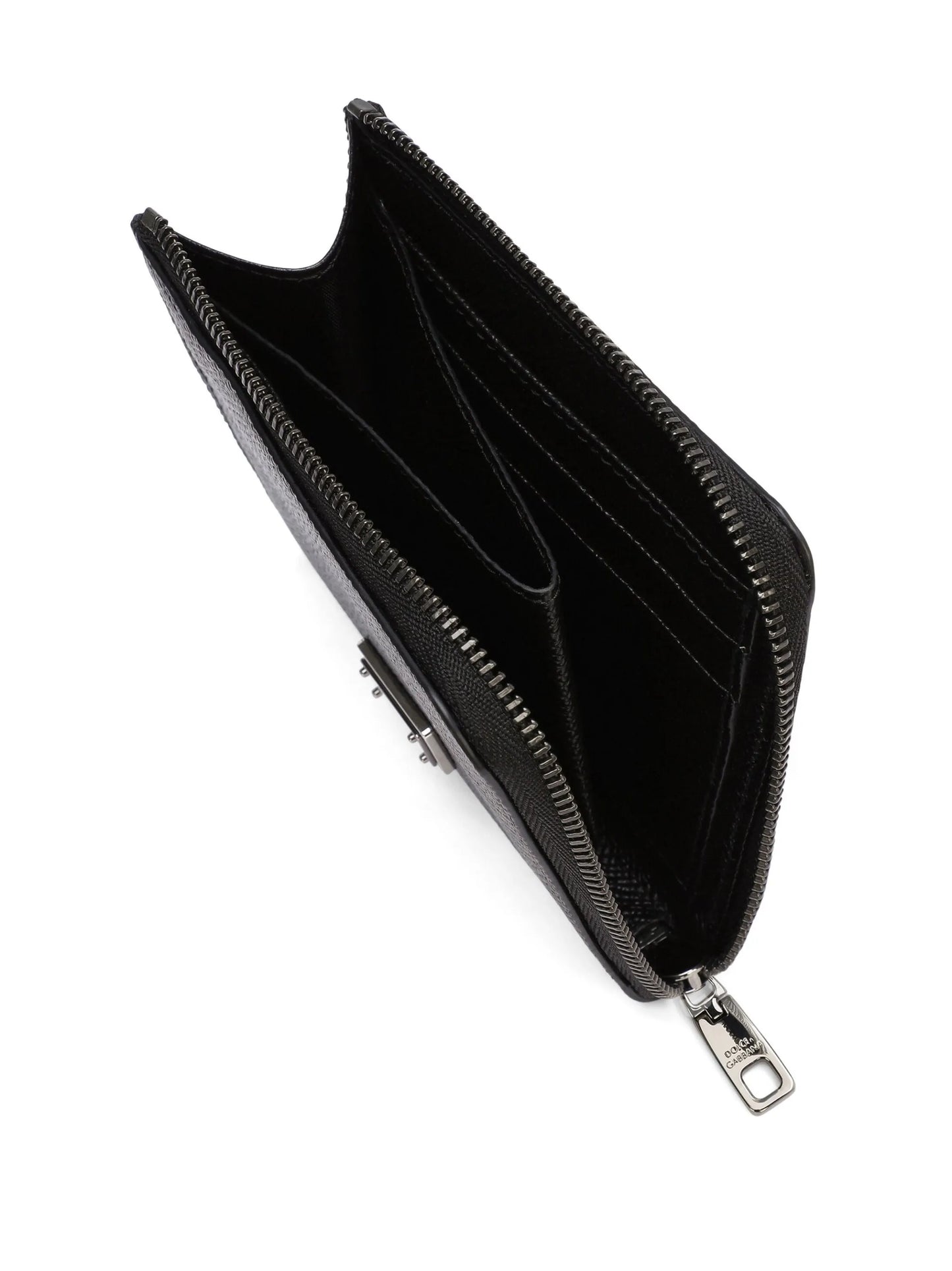 logo-plaque leather wallet