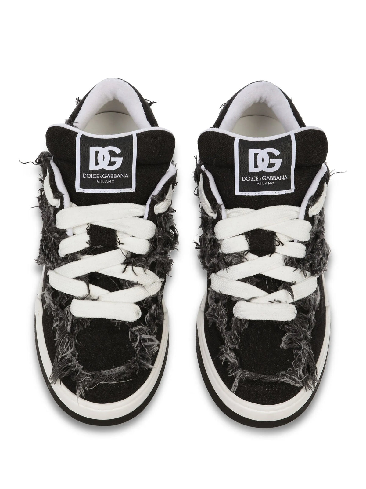 New Roma fray-trim sneakers