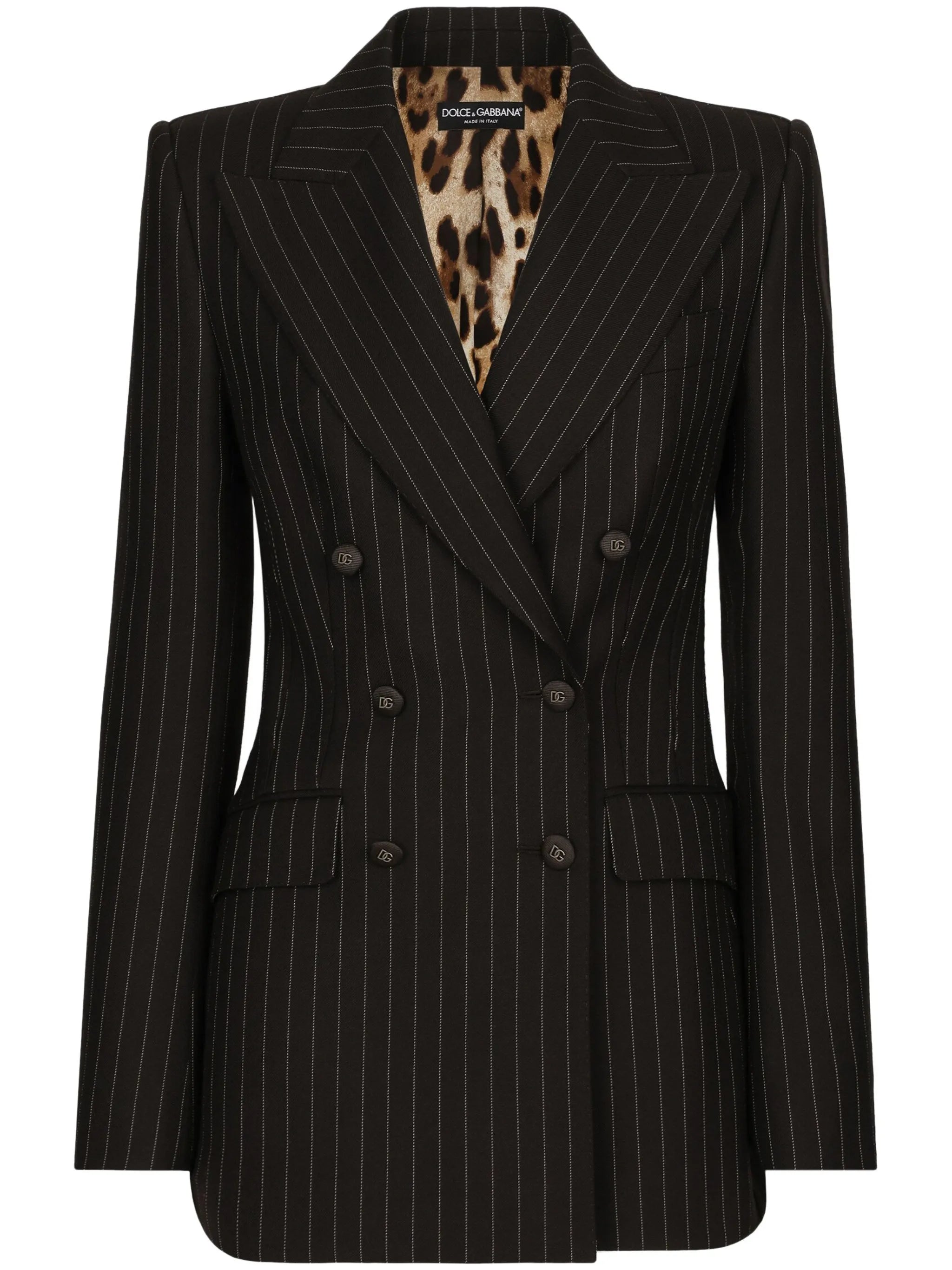 double-breasted striped blazer