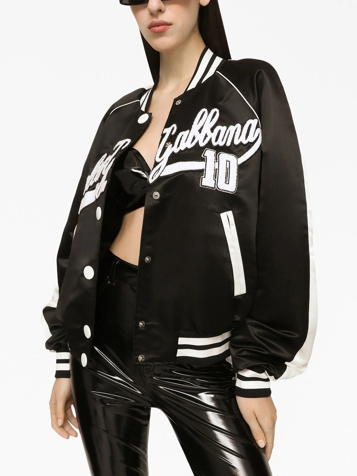 logo-appliqué bomber jacket