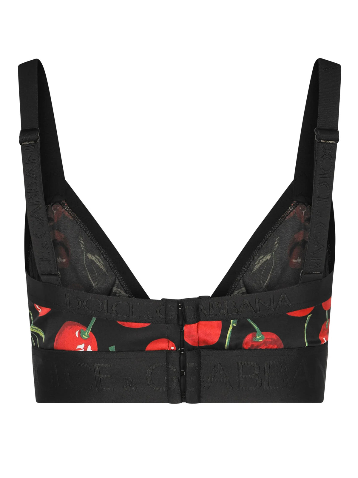 cherry-print triangle-cup bra
