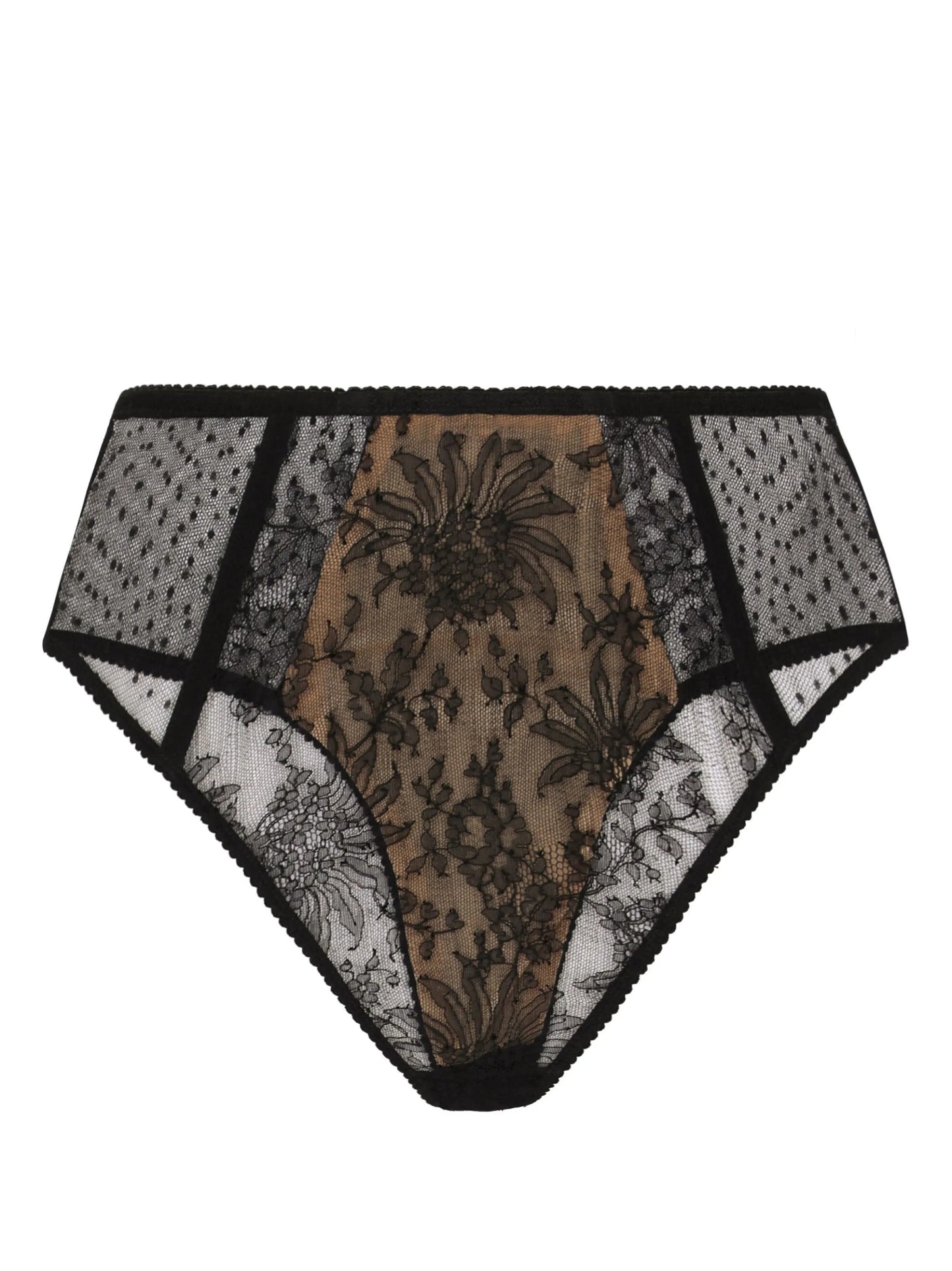 high-waisted plumetis lace panties