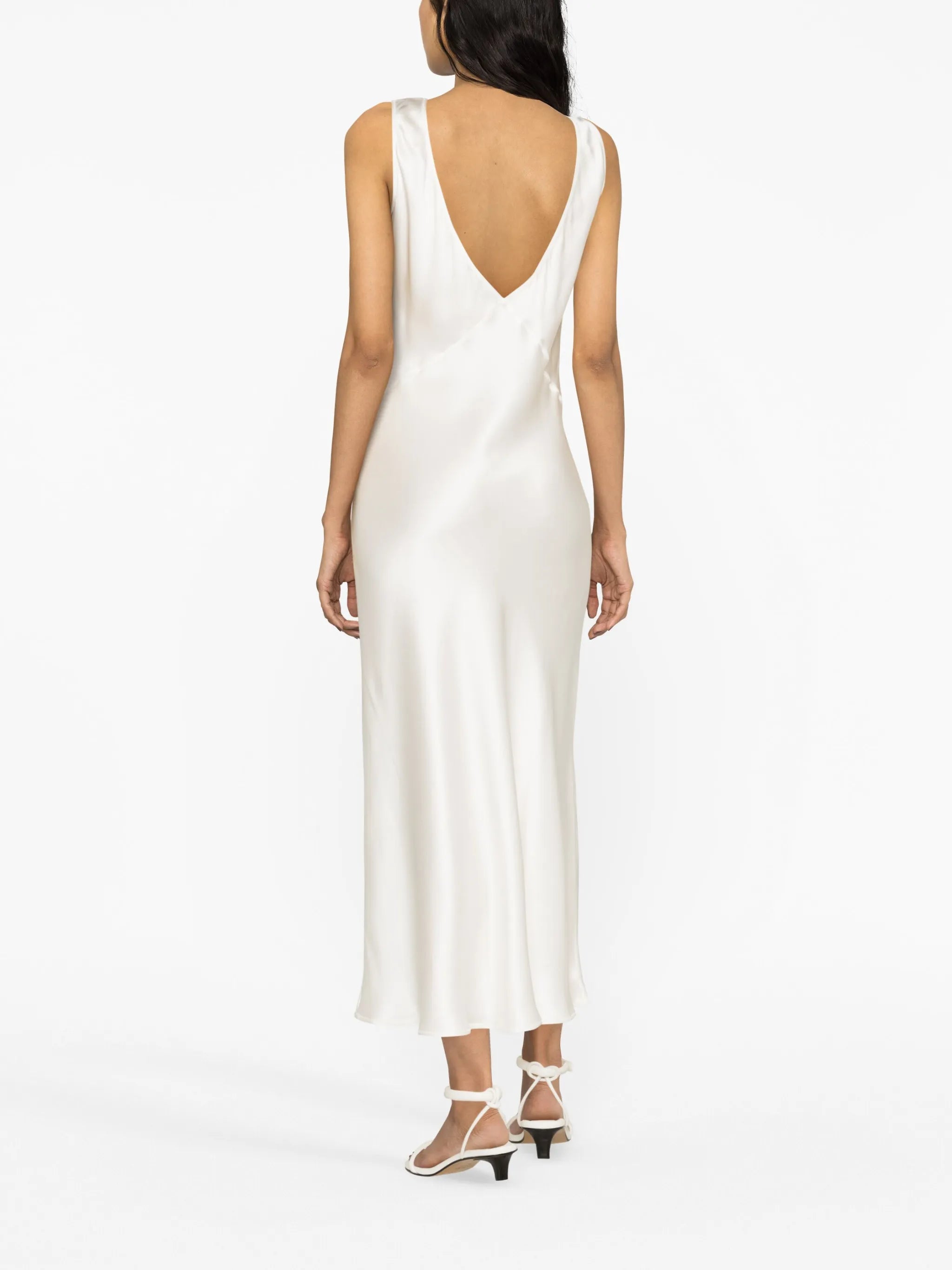 Bordeaux silk slip dress