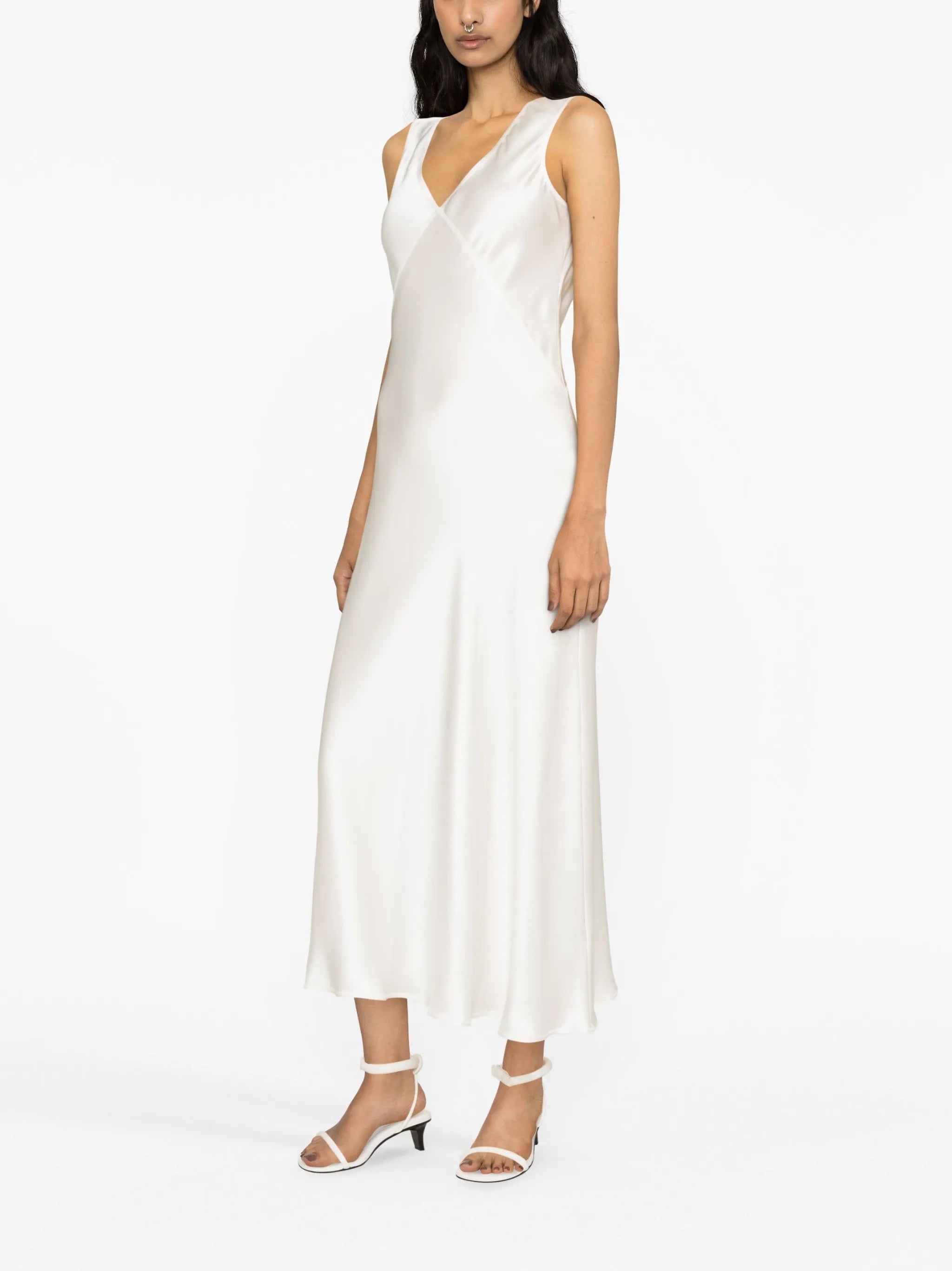 Bordeaux silk slip dress