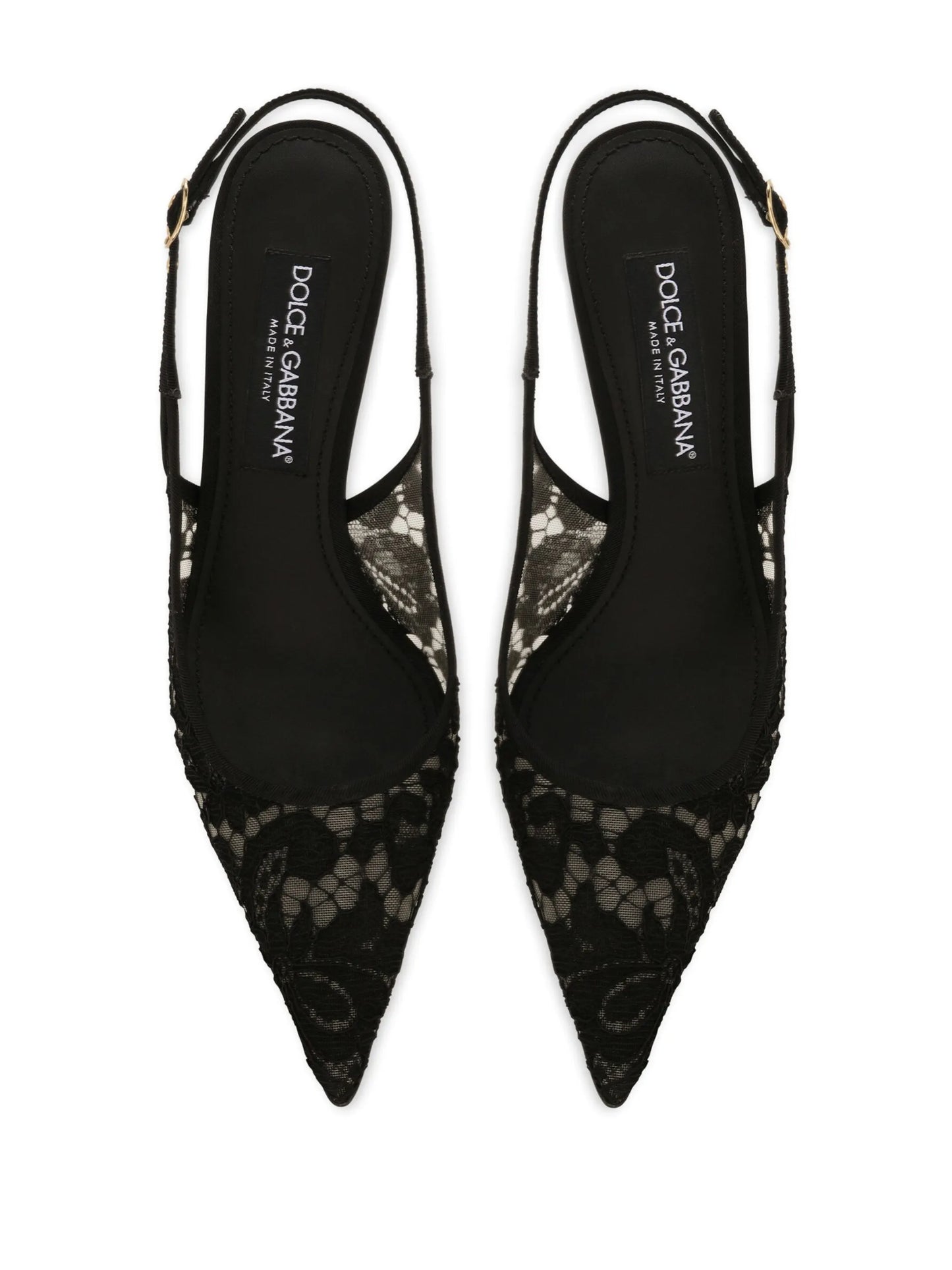 60mm lace slingback pumps