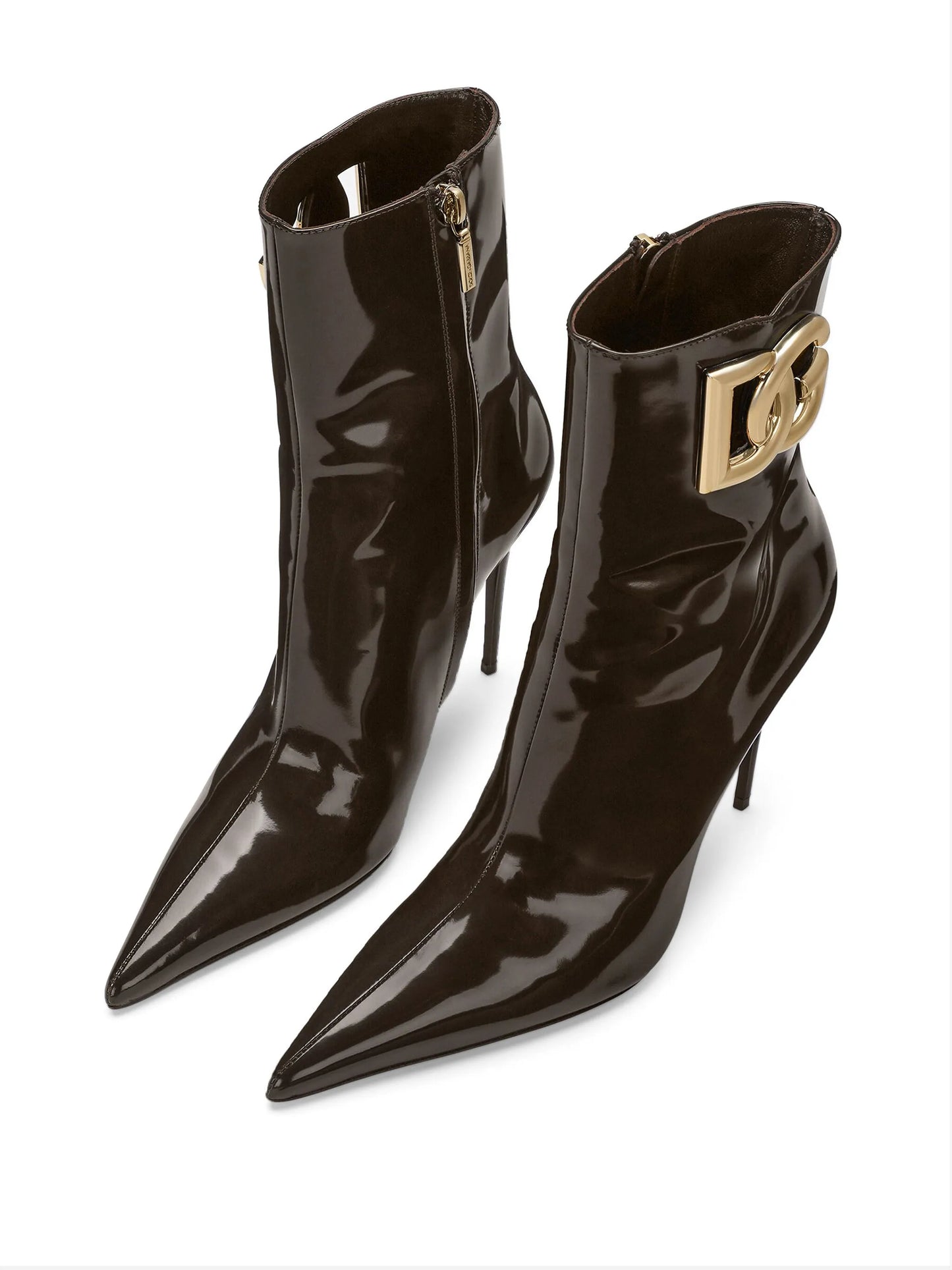 105mm logo-plaque leather boots