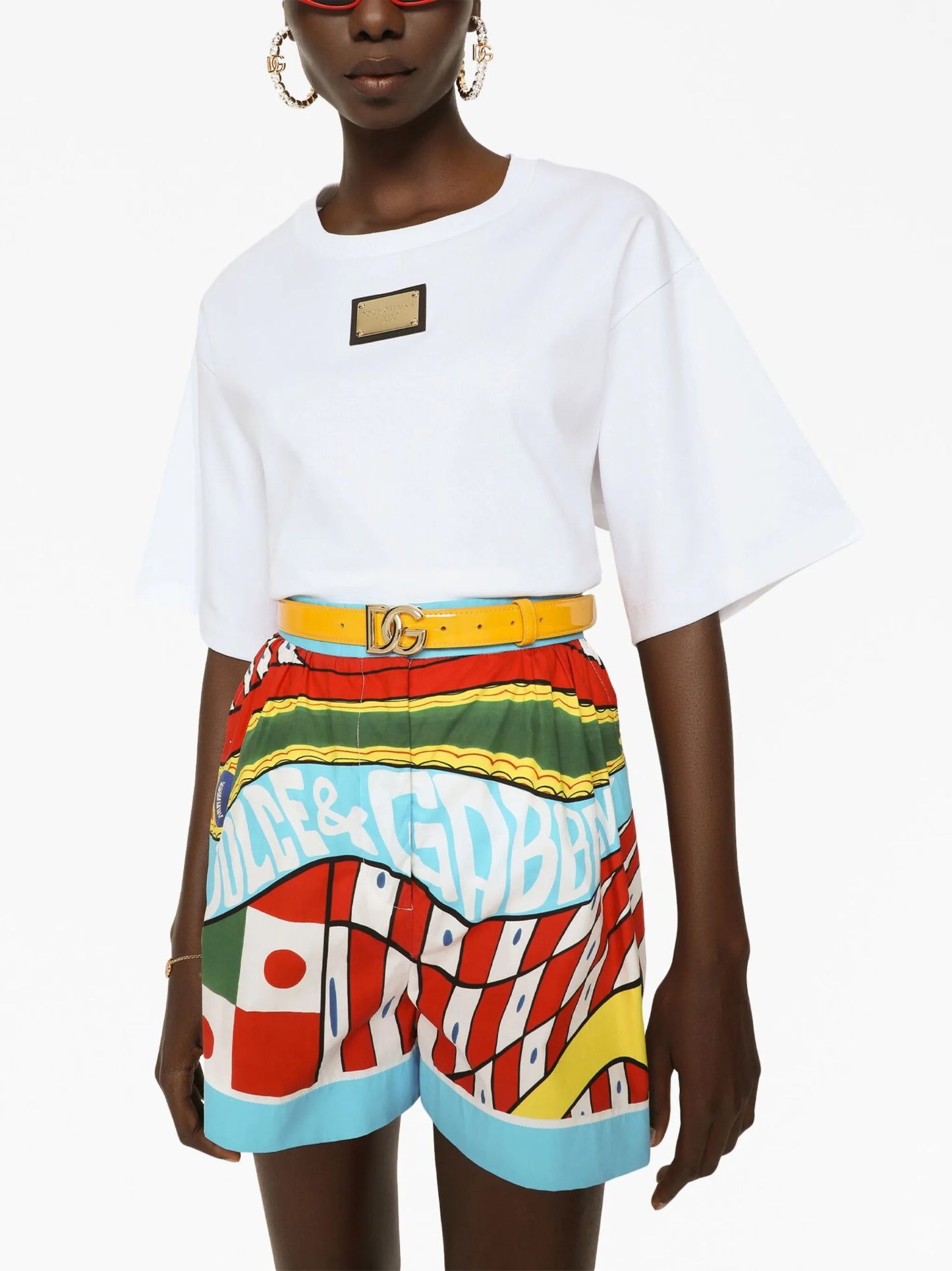 Sicilian Carretto-print cotton shorts