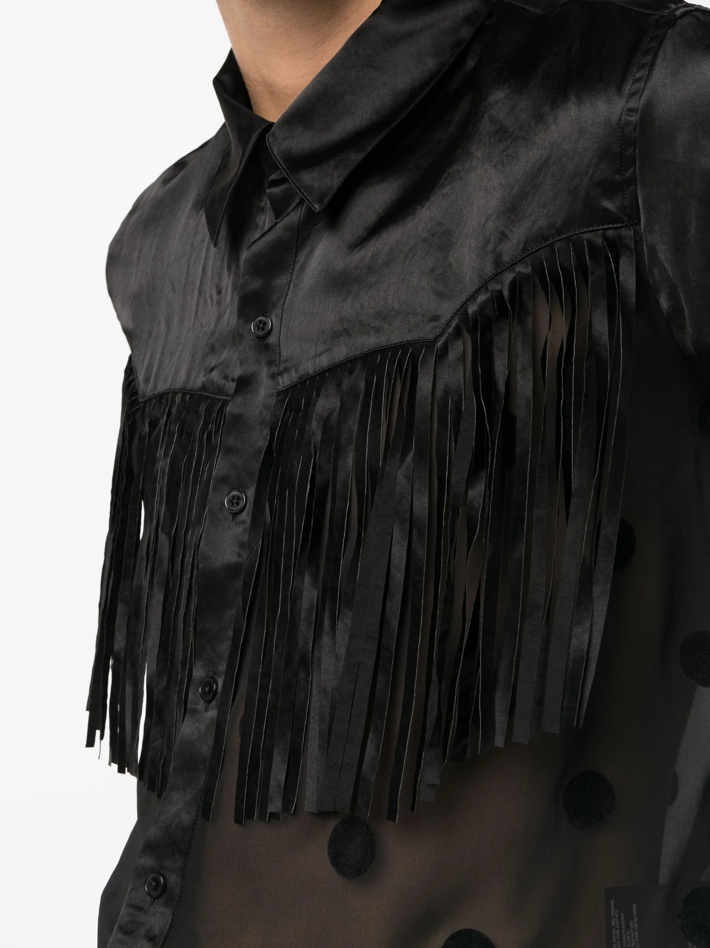 Western-style sheer shirt