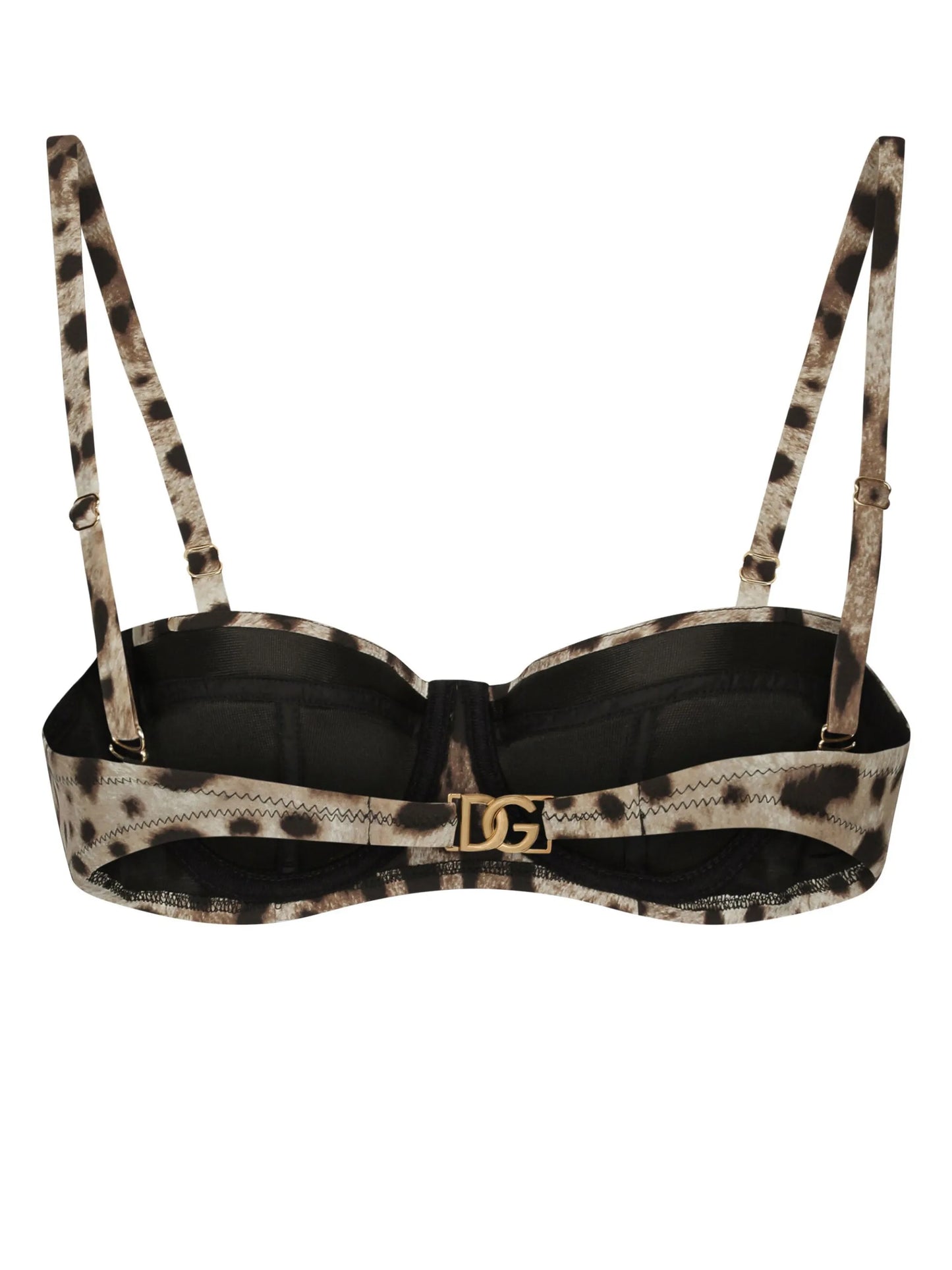 leopard-print balconette bikini top