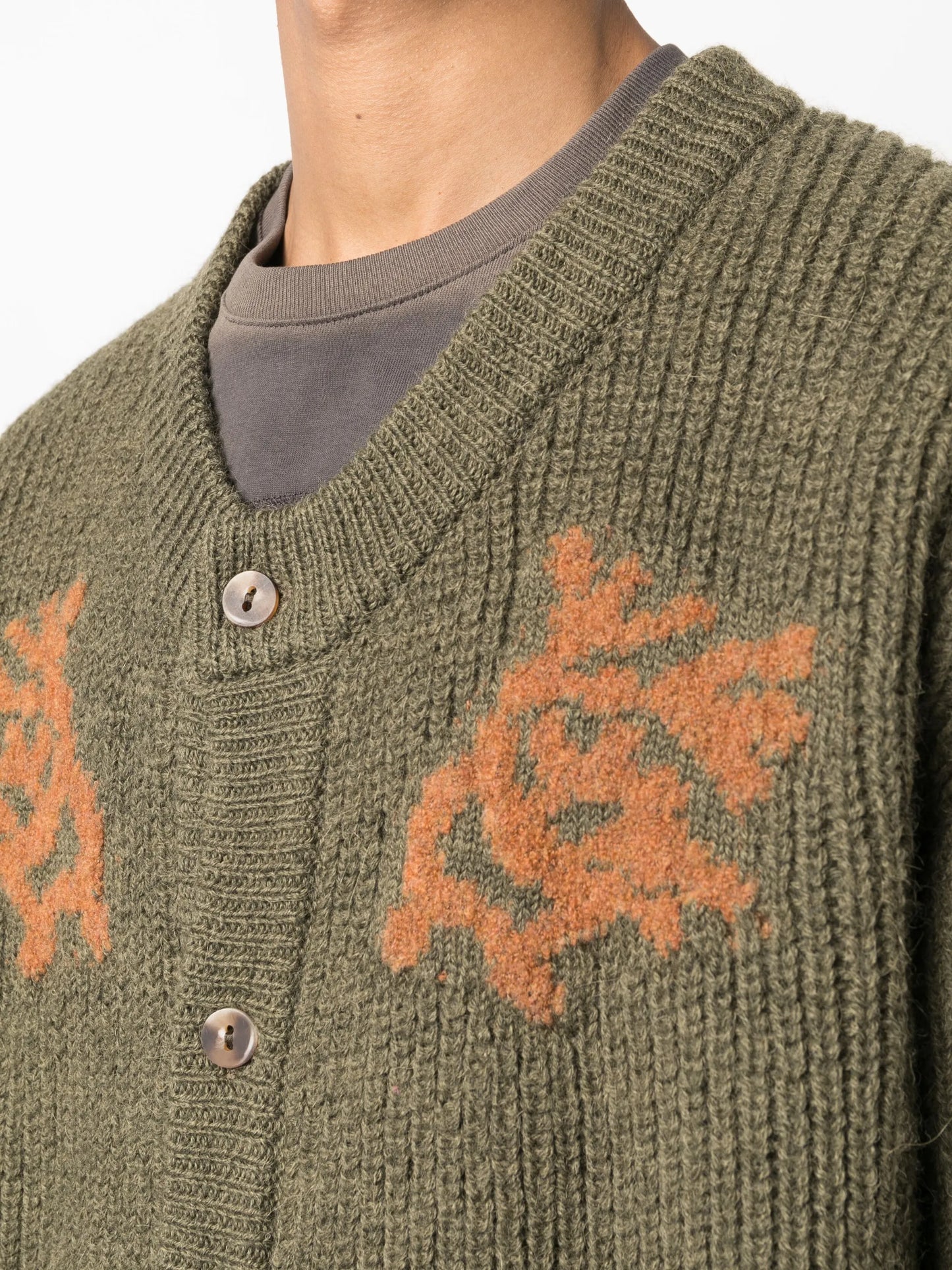 Dansa intarsia-knit cardigan