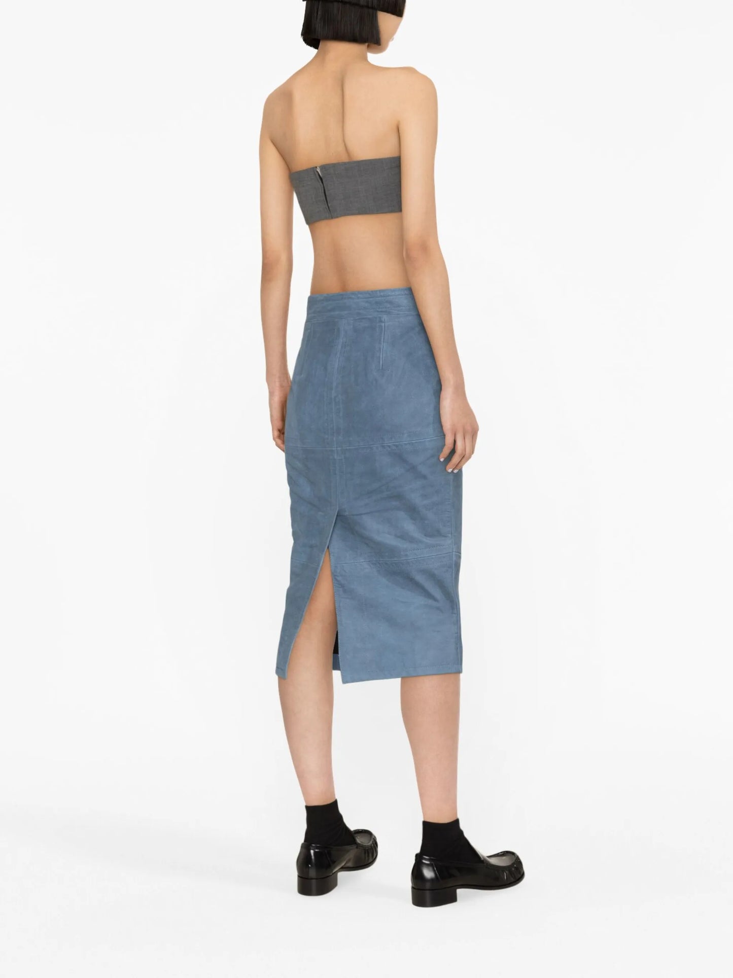Mallory leather pencil skirt