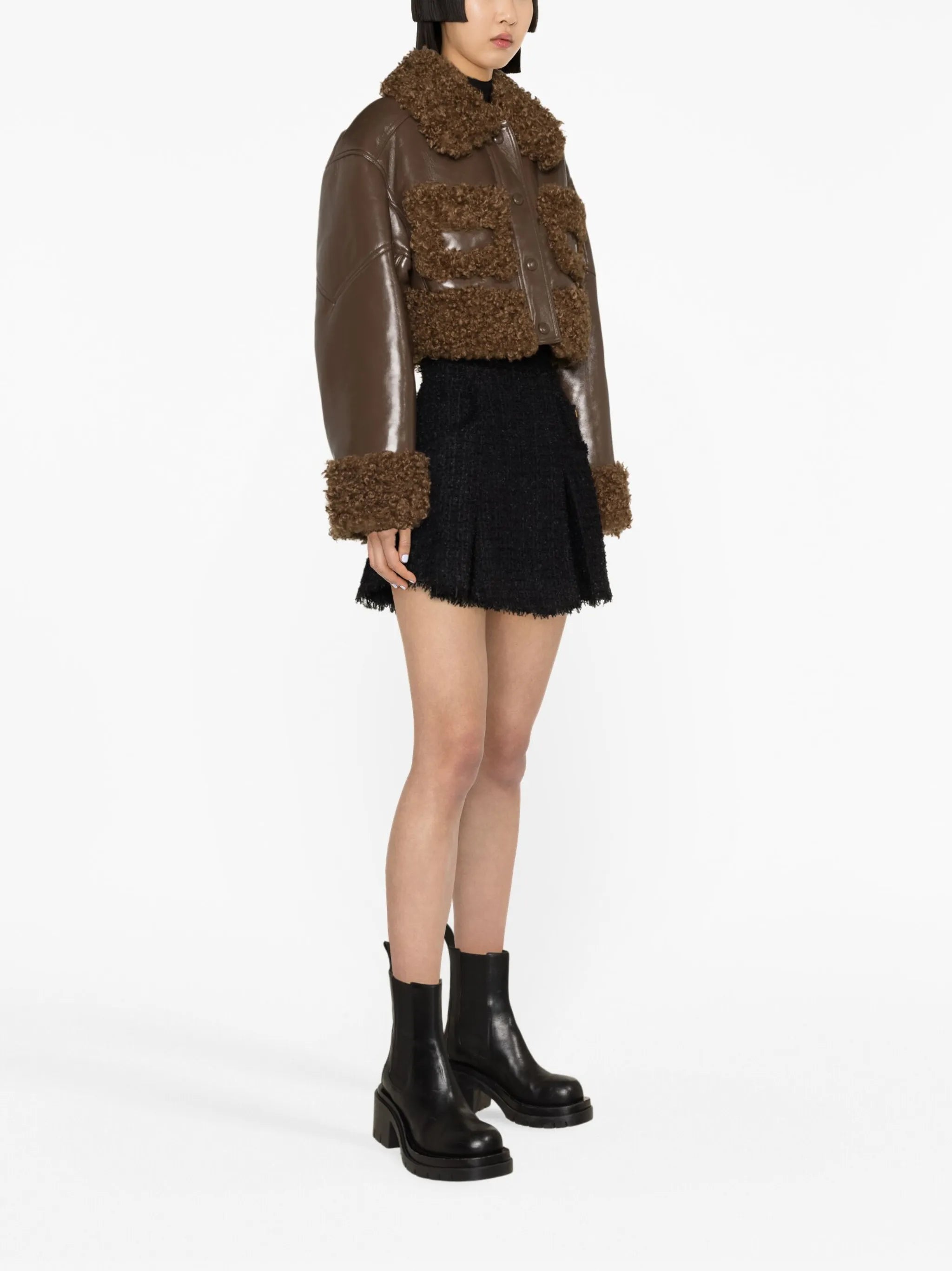 Fleur faux fur-trimmed jacket
