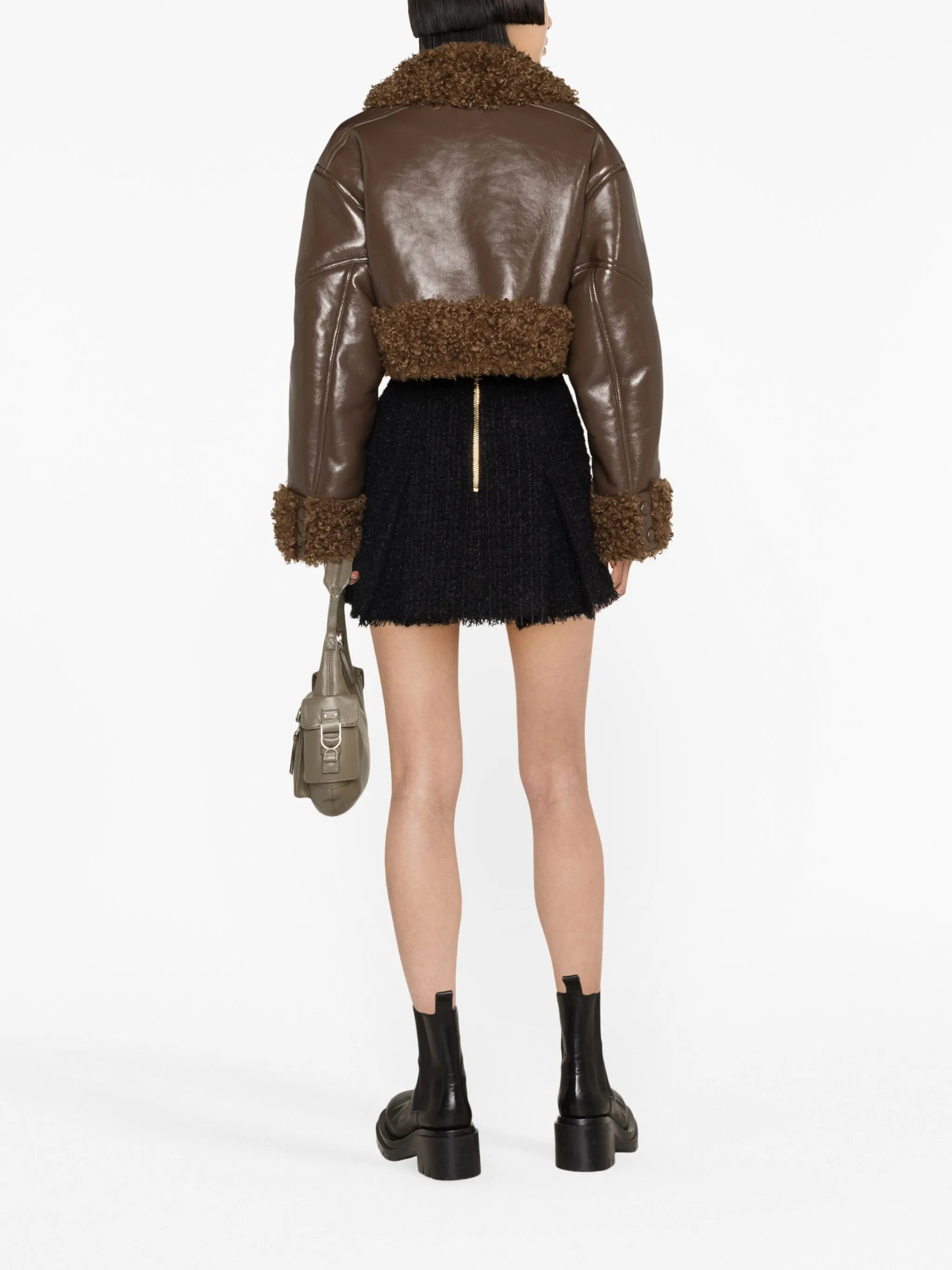 Fleur faux fur-trimmed jacket