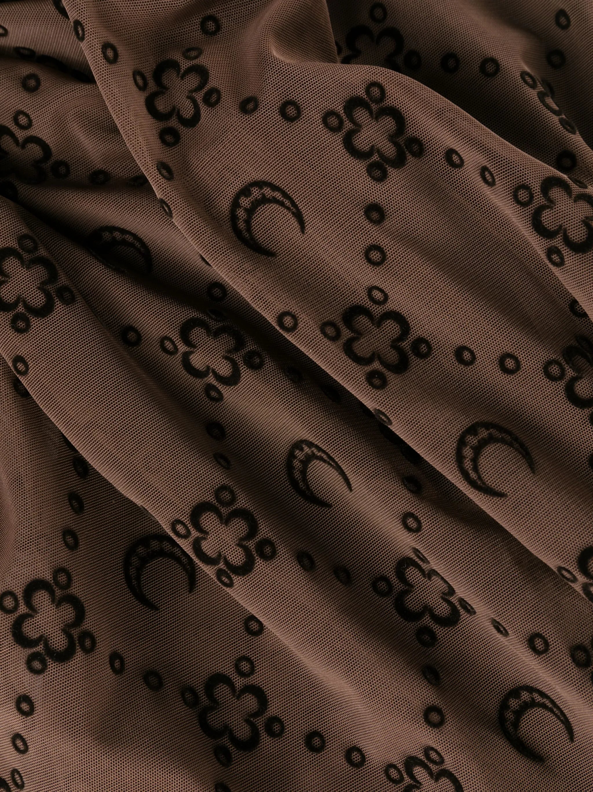 motif-pattern high-waisted tights
