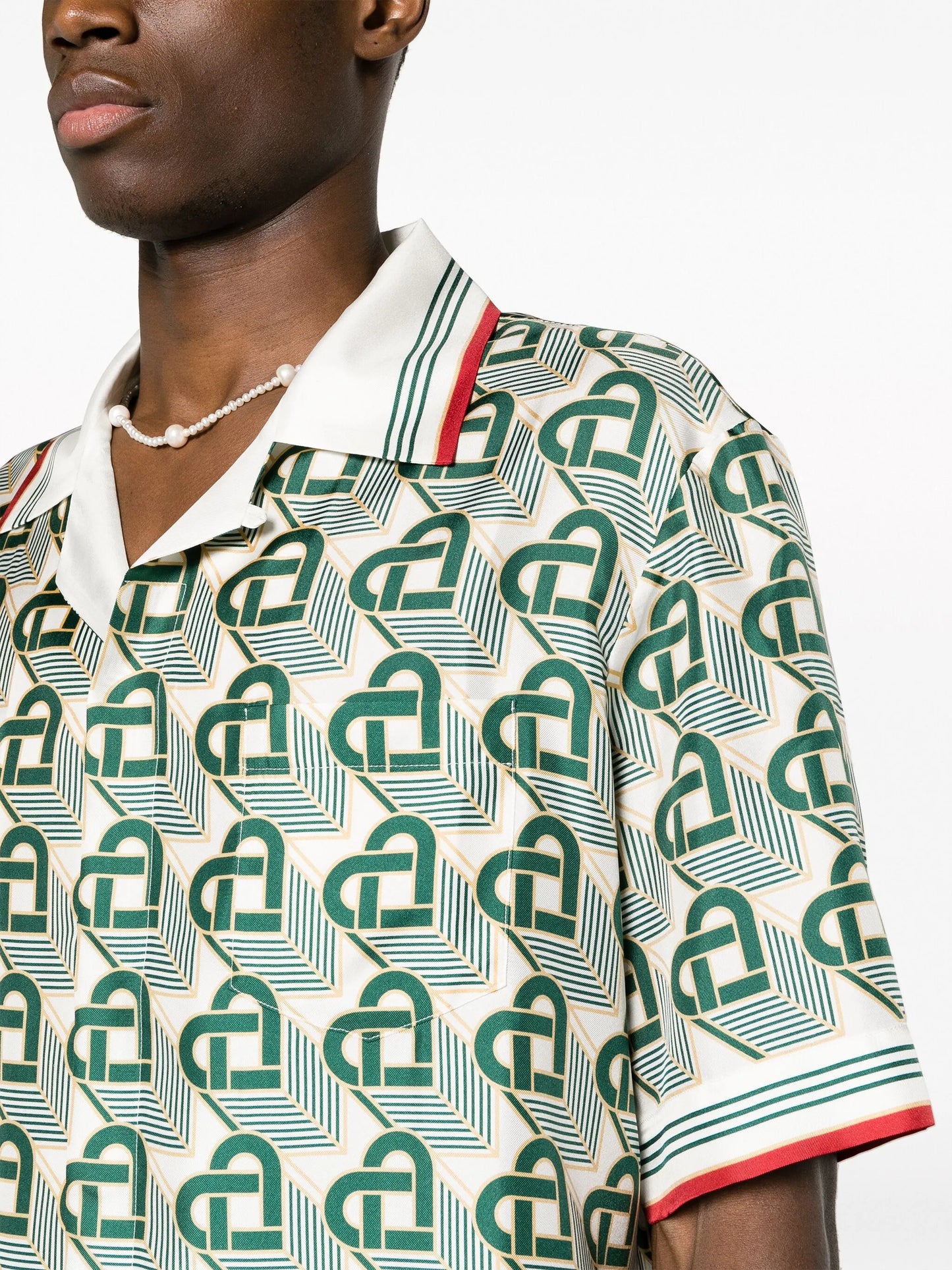 Heart Monogram silk shirt
