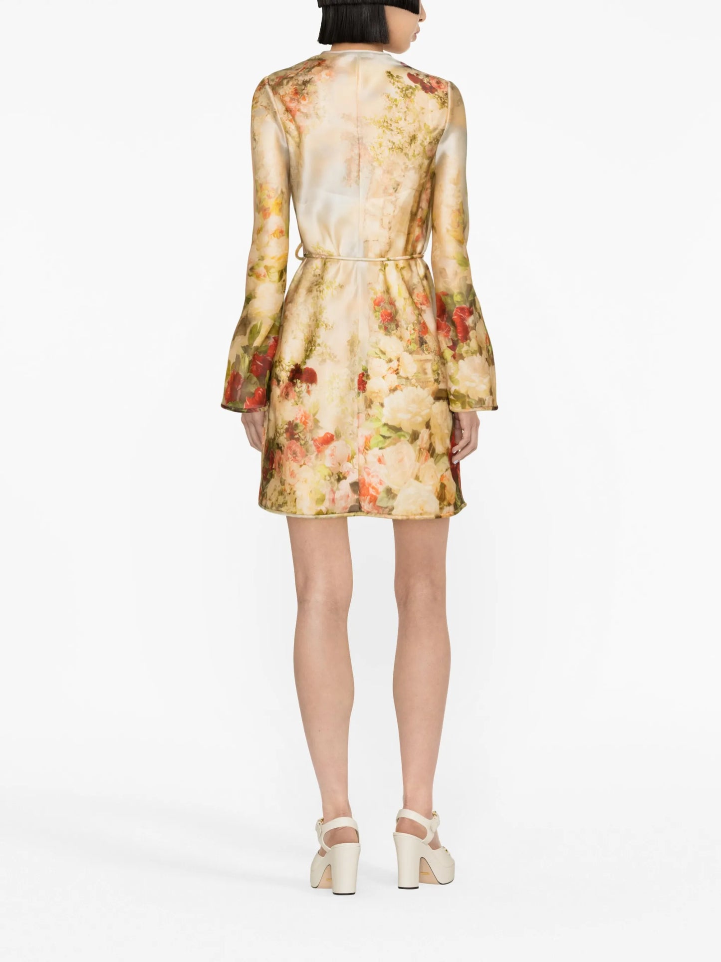 Luminosity floral-print silk minidress